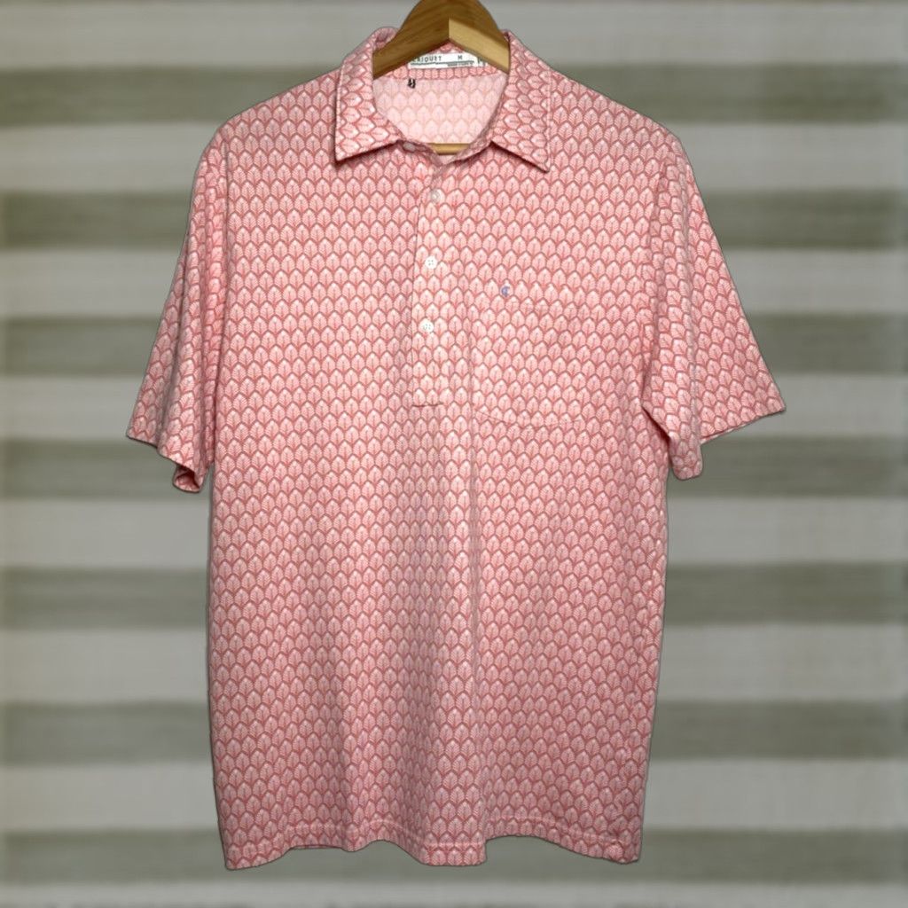 Vintage Criquet Polo Shirt Foulard Pattern Pink Sz M Men’s Polo Shirt Short Sleeve Button Closure Casual Cotton Blend Size US M / EU 48-50 / 2 - 1 Thumbnail