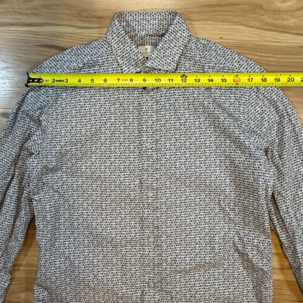 J Brand Bastoncino Men’s Sz M Cotton Shirt Italy Pattern Button Down Size US M / EU 48-50 / 2 - 6 Thumbnail