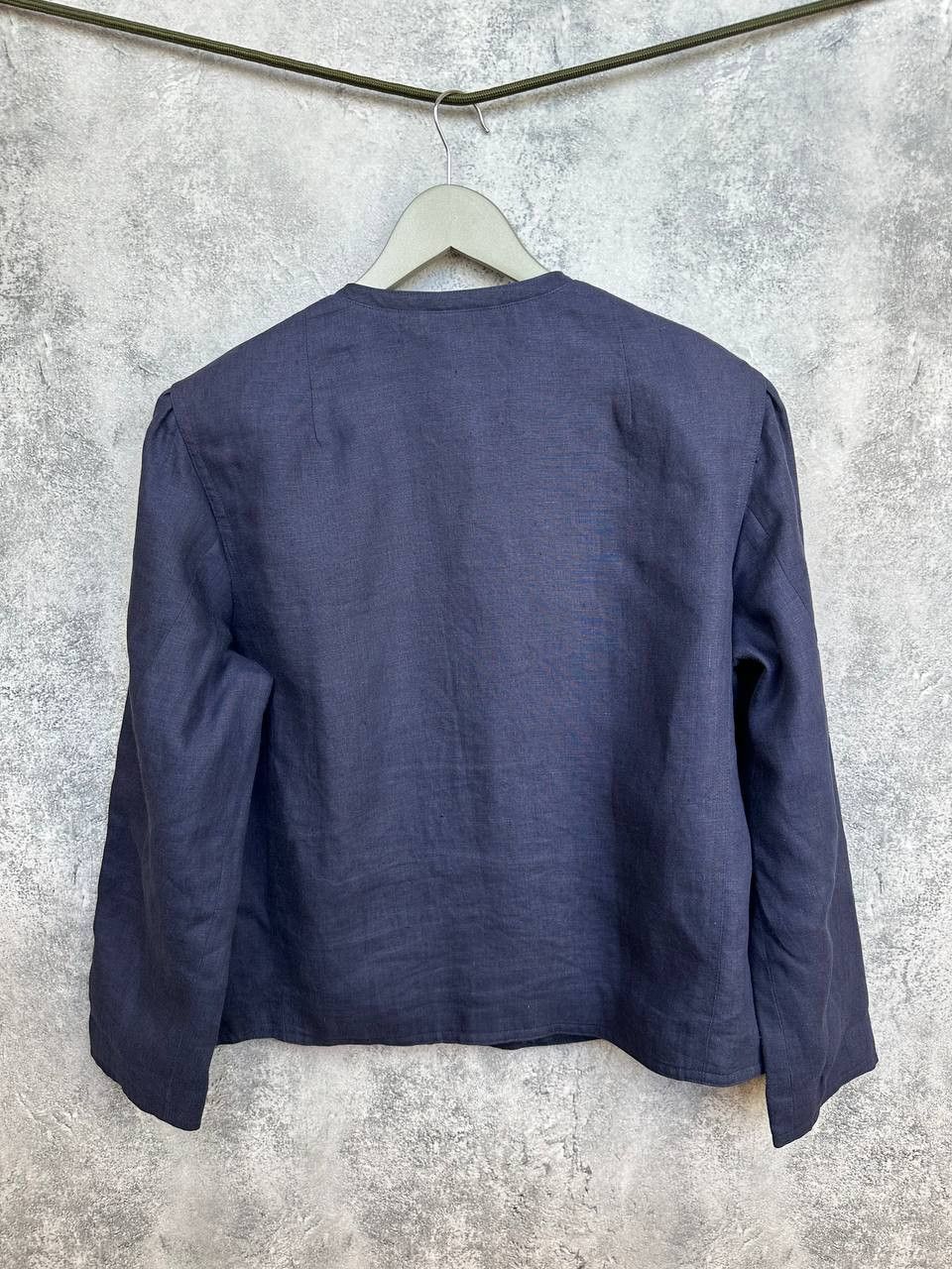 Bogner Bogner Linen Blend Collarless Jacket Made In Western Germany Size XL / US 12-14 / IT 48-50 - 2 Thumbnail