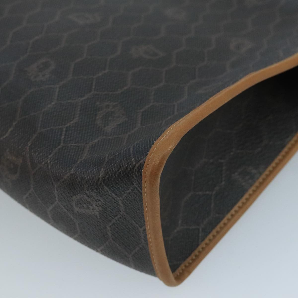 Dior DIOR Honeycomb Canvas Clutch Bag Leather Black Gold Size ONE SIZE - 15 Thumbnail