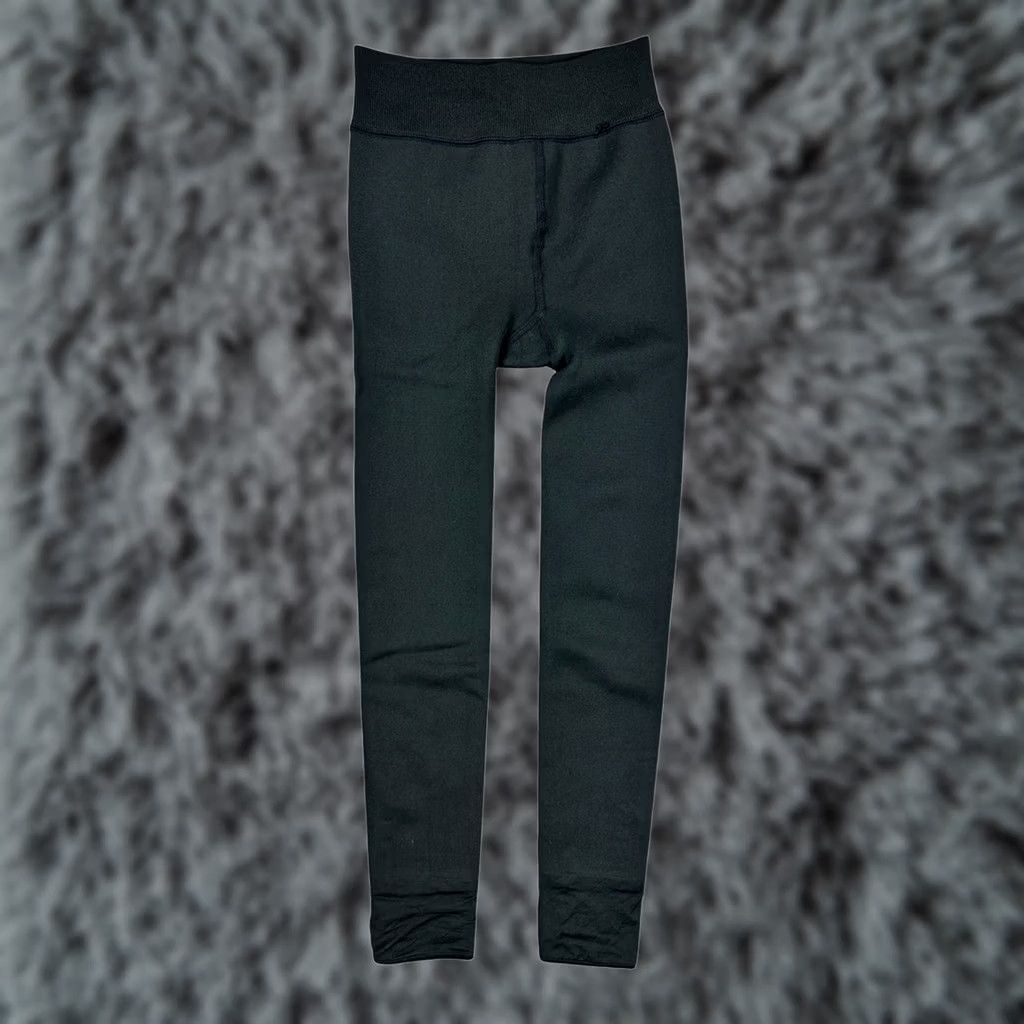 Vintage Women’s Fleece Lined Stirrup Leggings Black Winter Thermal Small Size 28" / US 6 / IT 42 - 1 Thumbnail
