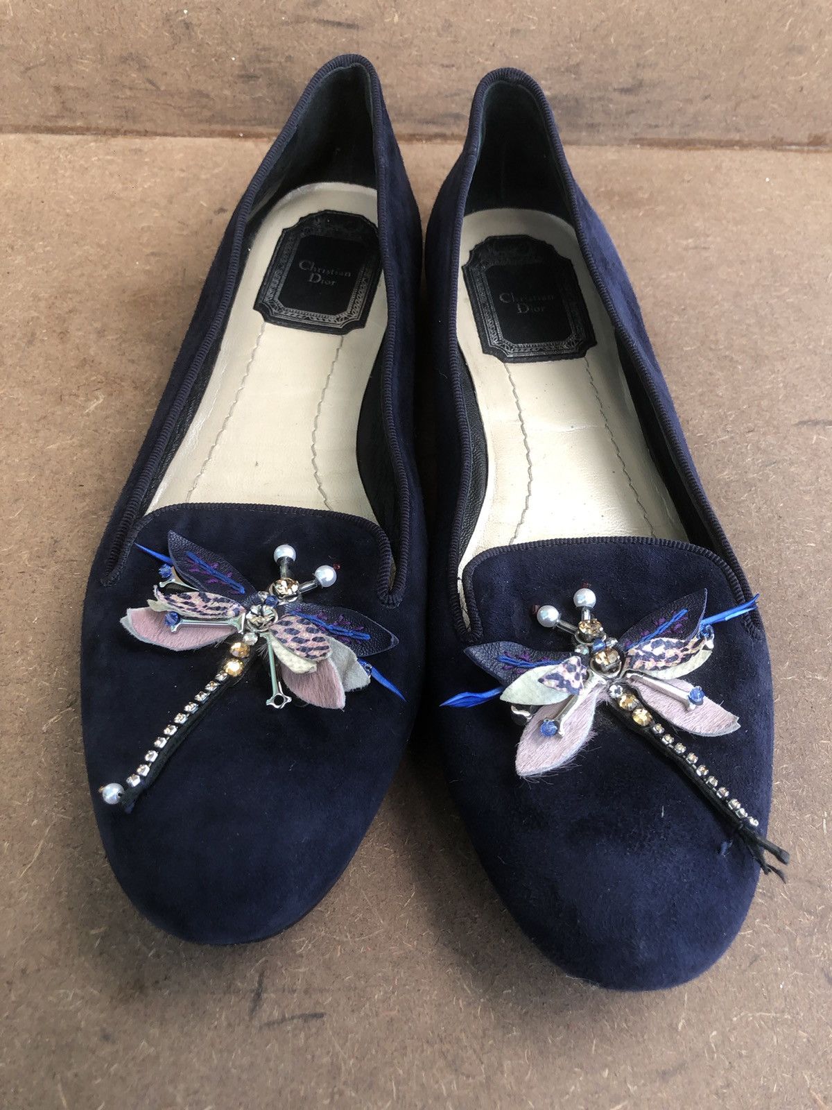 Christian Dior Monsieur Christian Dior Nevy Blue Women’s Flat Shoes Size 37 Size US 6.5 / IT 36.5 - 1 Thumbnail