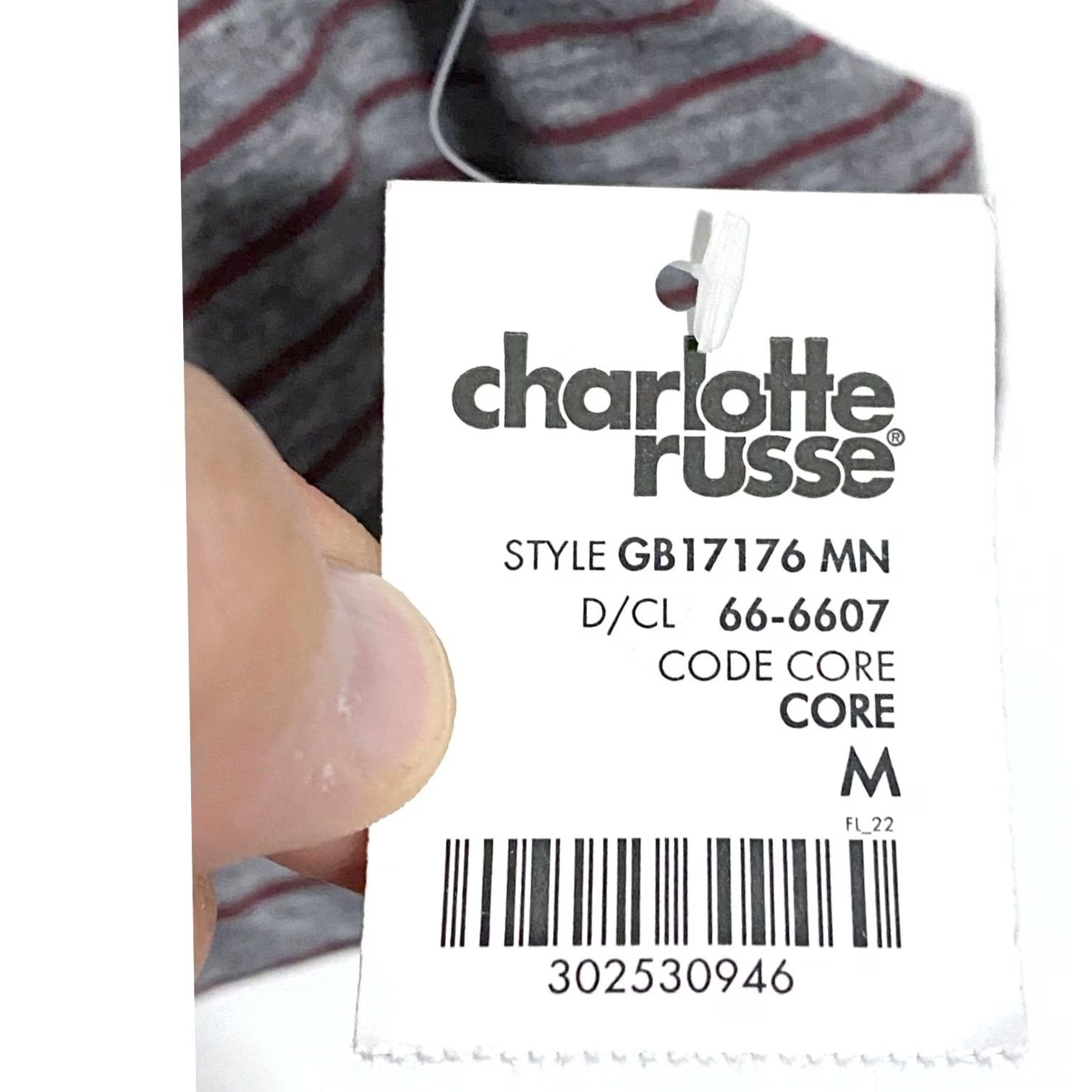 Vintage Charlotte Russe Bralette M Gray Striped Bow Festival Flirty Summer NWT Womens Bras Shirt? Size ONE SIZE - 4 Thumbnail