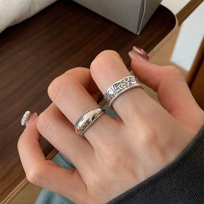 Jewelry Vintage Jewelry Rings Open Size Chrome Ring (Size 7-13) Size ONE SIZE - 1 Thumbnail