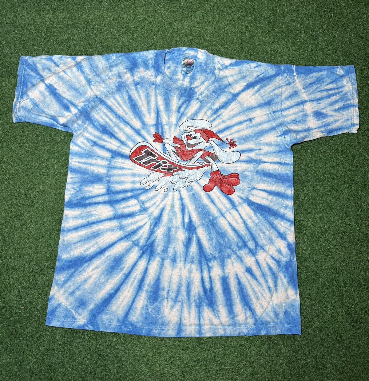 Vintage Vintage 90s Trix Are For Kids Rabbit Cereal Tie Dye T Shirt Size US L / EU 52-54 / 3 - 1 Thumbnail