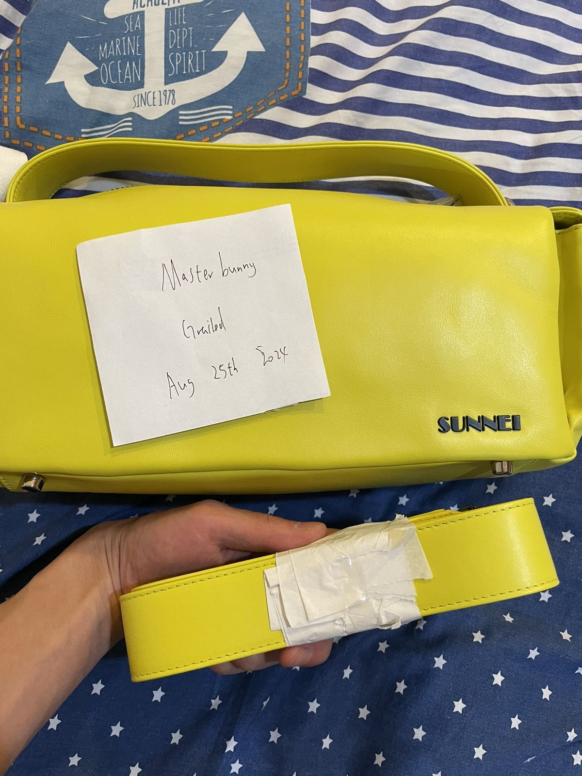 Sunnei Sunnei runway yellow leather crossbody bag Size ONE SIZE - 2 Thumbnail