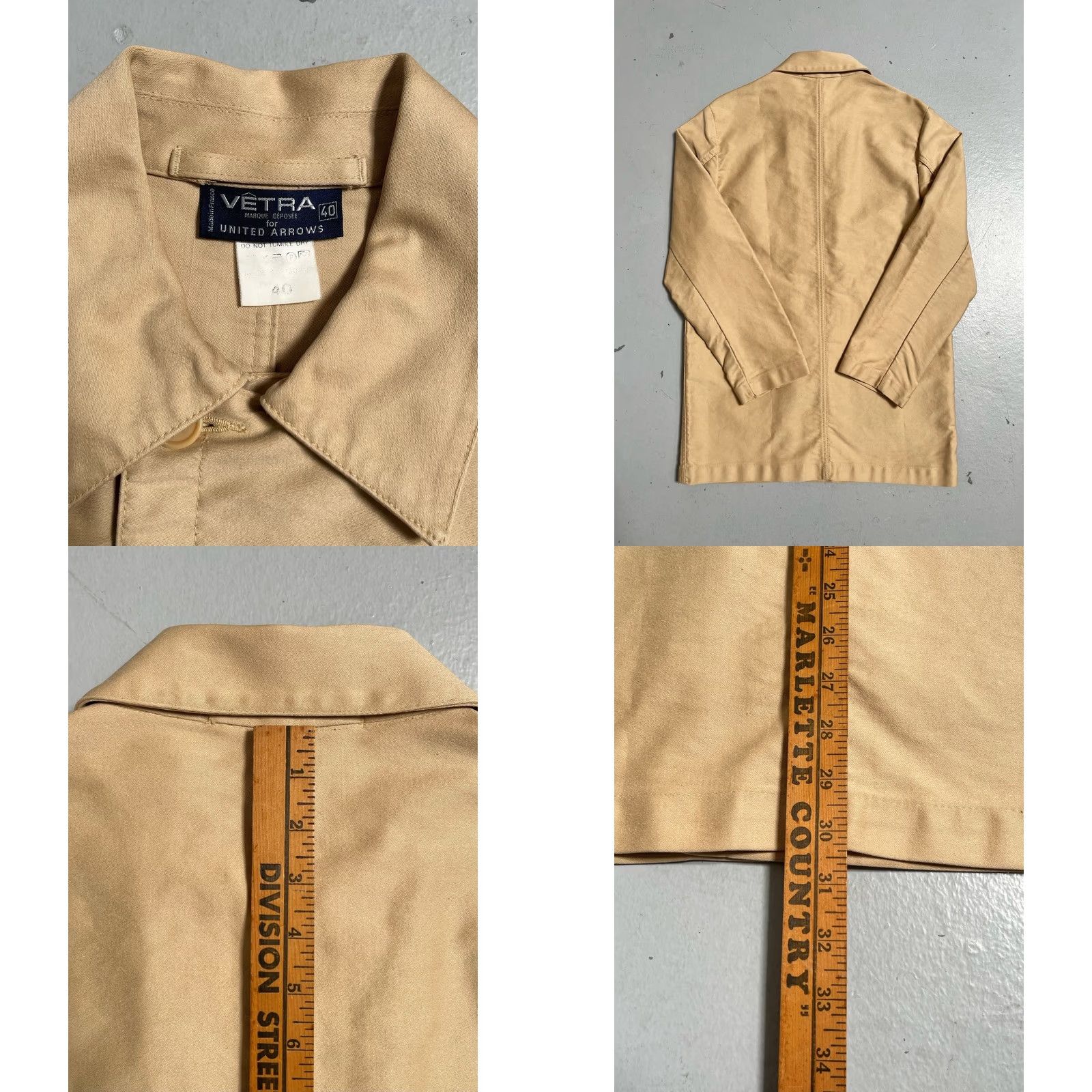 Vetra Vetra x United Arrows Japan Euro French Chore Work Garden Jacket Beige 40 Unisex Adults Regular Cotton Vintage Military Utility Designer France Size US XXS / EU 40 - 8 Thumbnail