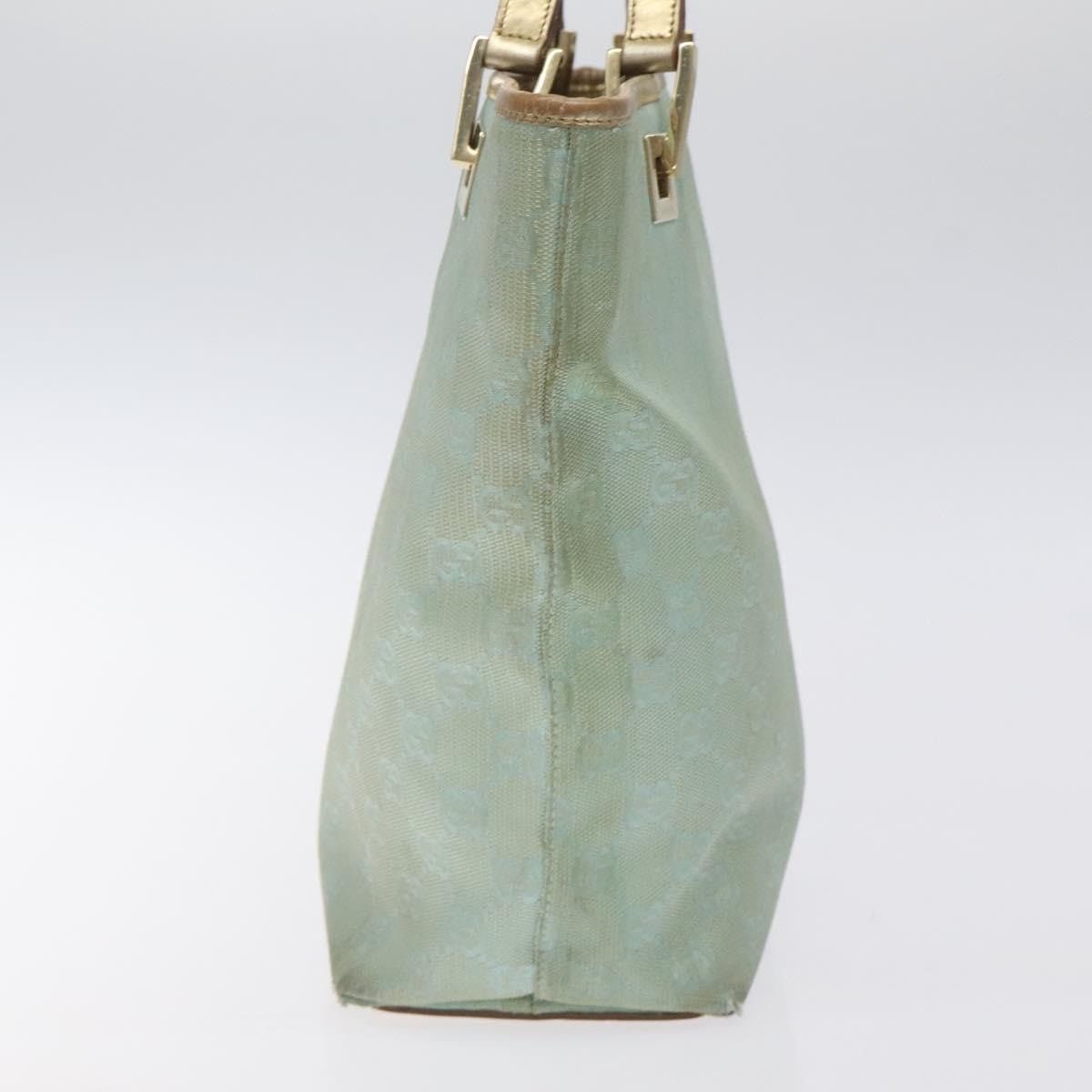 Gucci GUCCI GG Canvas Tote Bag Light Blue Gold 002 002 Size ONE SIZE - 5 Thumbnail