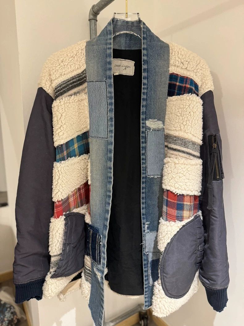 Greg Lauren Greg Lauren size4 Lamb wool splicing road Size US XL / EU 56 / 4 - 1 Thumbnail