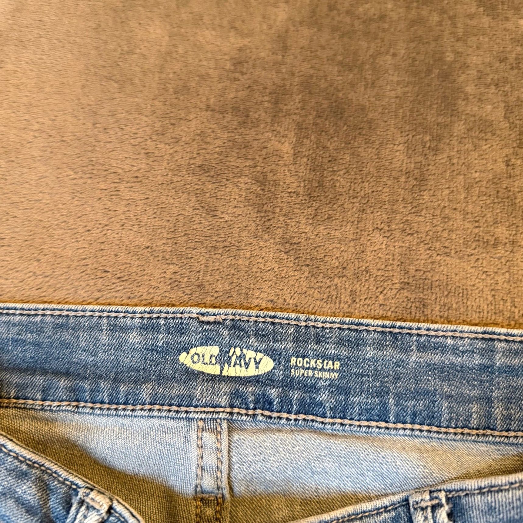 Old Navy Old Navy Rockstar Super Skinny Jeans Womens Size 2 Blue Distressed Denim Fashion Slim Stretch 5-Pocket Zip Fly Jeans Size 26" / US 2 / IT 38 - 3 Thumbnail