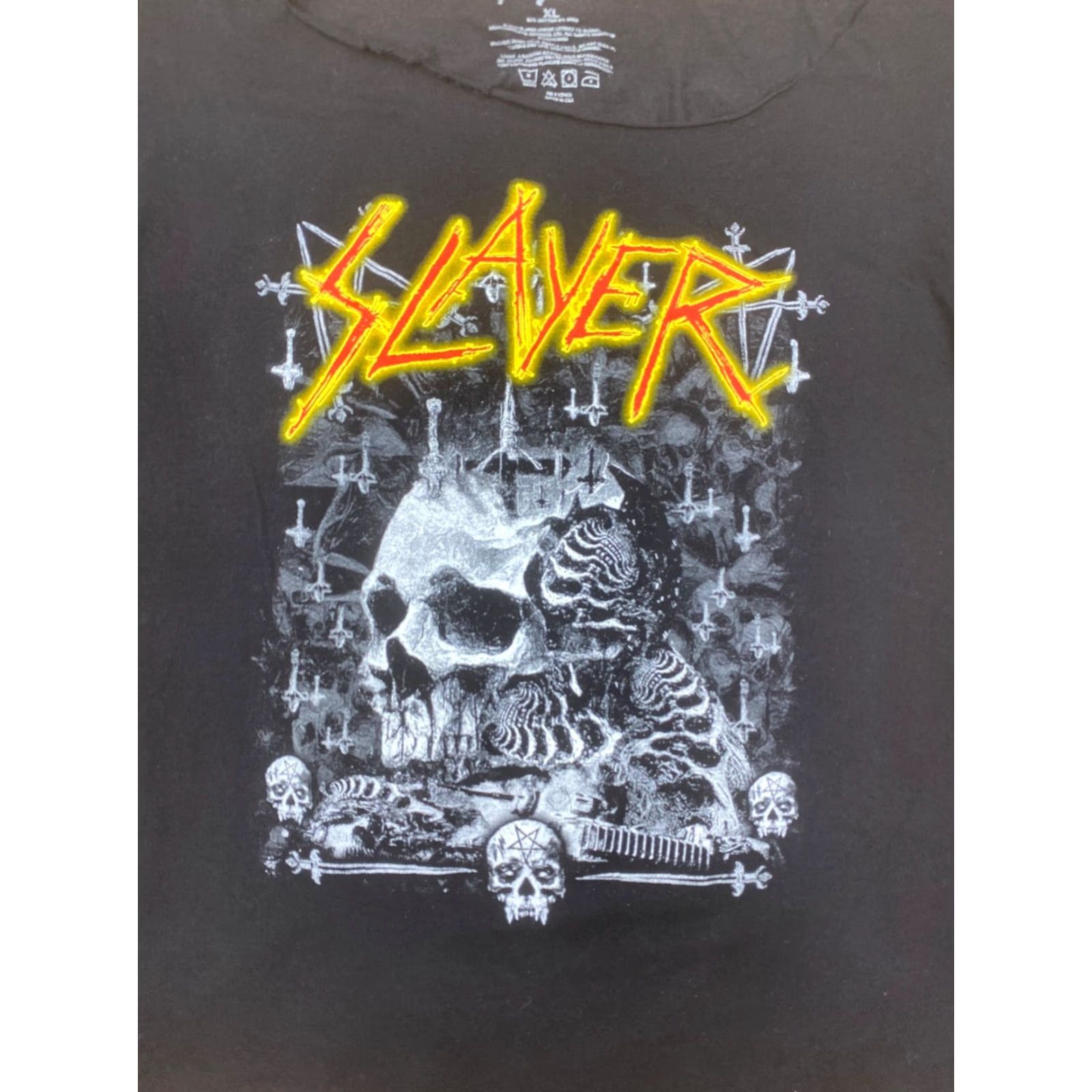 Layer 8 Slayer The Final Campaign T Shirt Womens XL Black Concert Rock Metal Band #8077 Size XL / US 12-14 / IT 48-50 - 2 Thumbnail