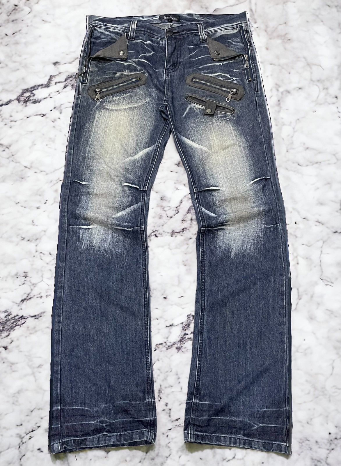Hysteric Glamour × LOWBOX Lowbox Japan Claw Mark Whiskers Flared Jeans Size US 34 / EU 50 - 1 Thumbnail