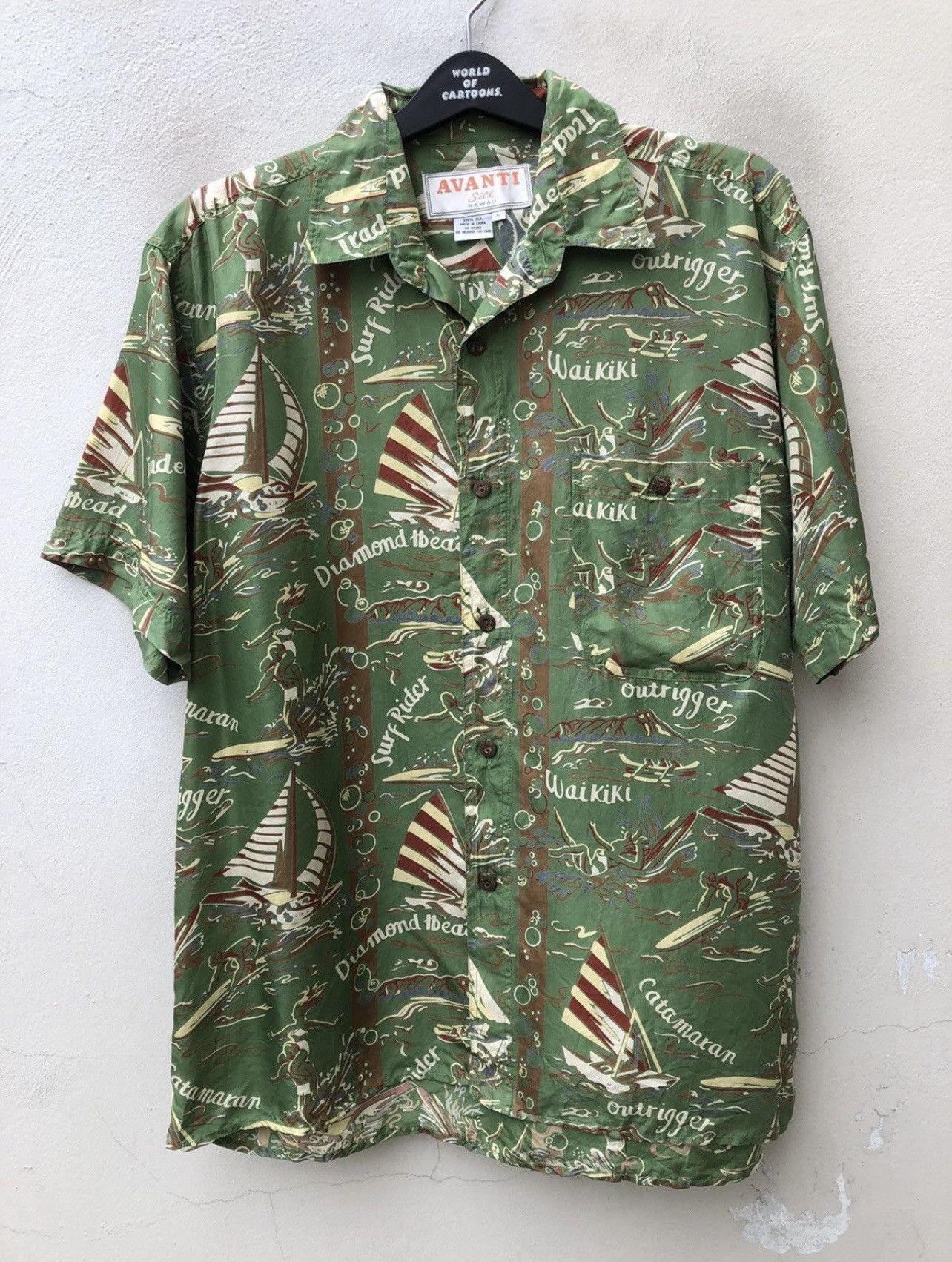Vintage Vintage Avanti Hawaii 100% Silk Hawaiian Shirt Aloha Size US L / EU 52-54 / 3 - 21 Thumbnail