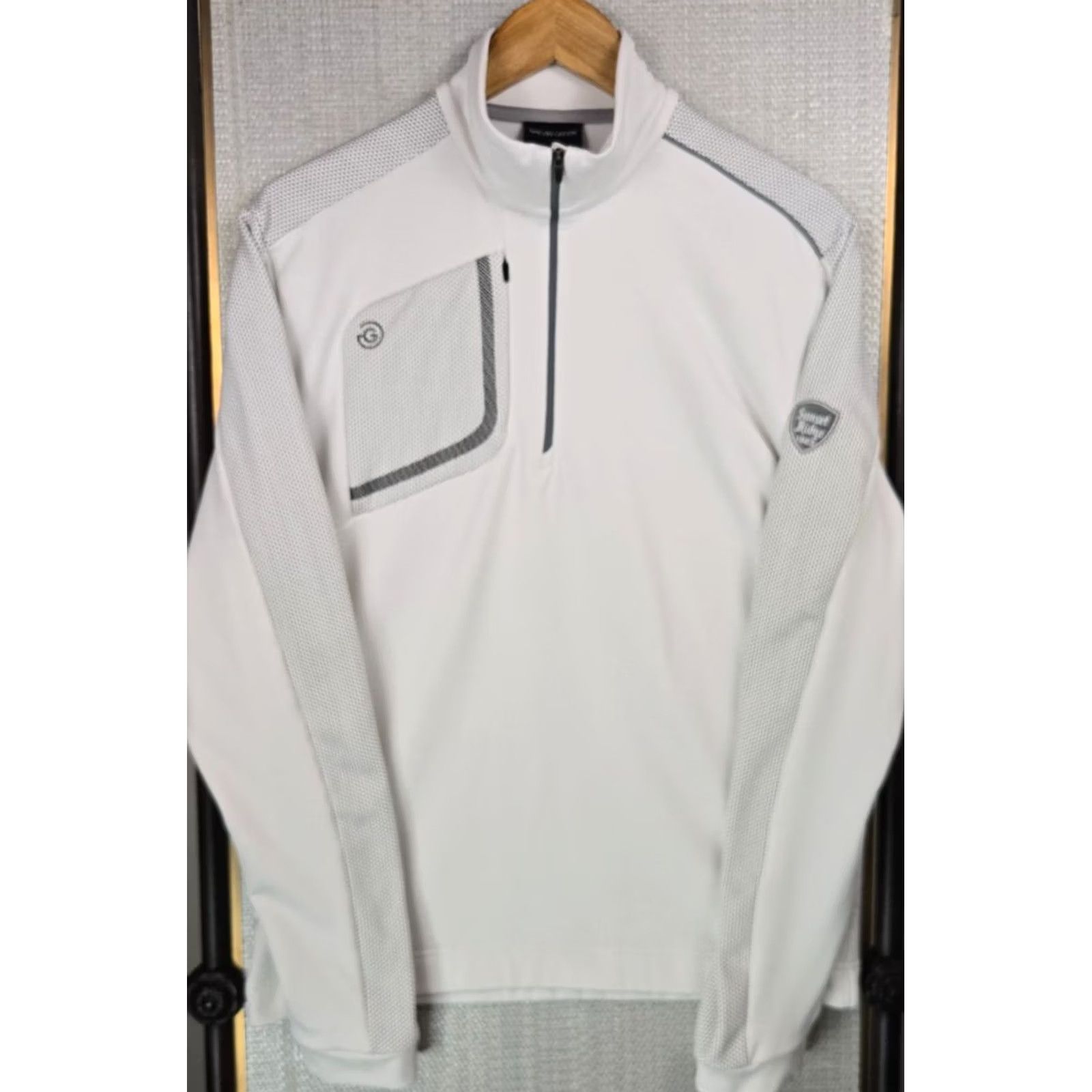 Galvin Green VINTAGE Galvin Green x Sunset Ridge CC 1/2 Zip Pullover Thermal Lined Mid Layer Golf Jacket Mens Large White Size US L / EU 52-54 / 3 - 5 Thumbnail