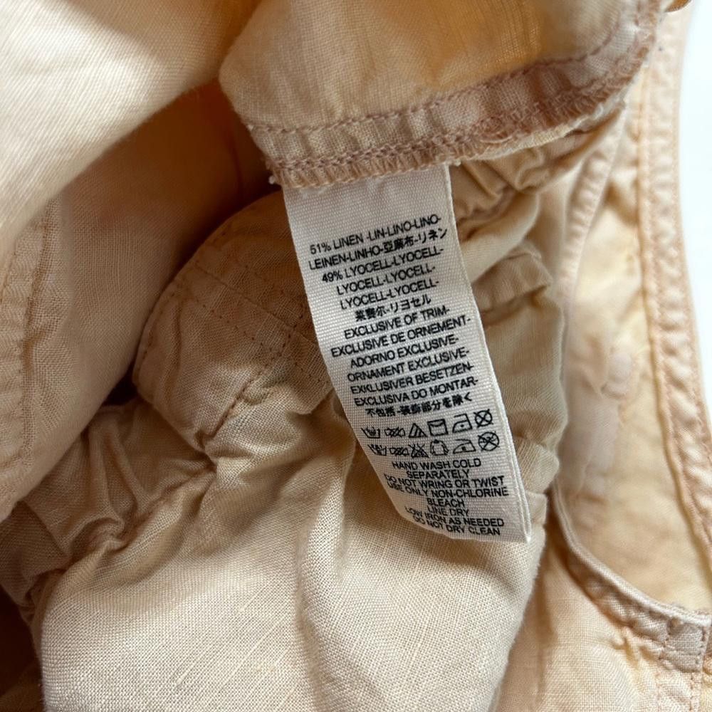 Free People Free People l Peach Button Down Linen Top Size XS Size XS / US 0-2 / IT 36-38 - 8 Thumbnail