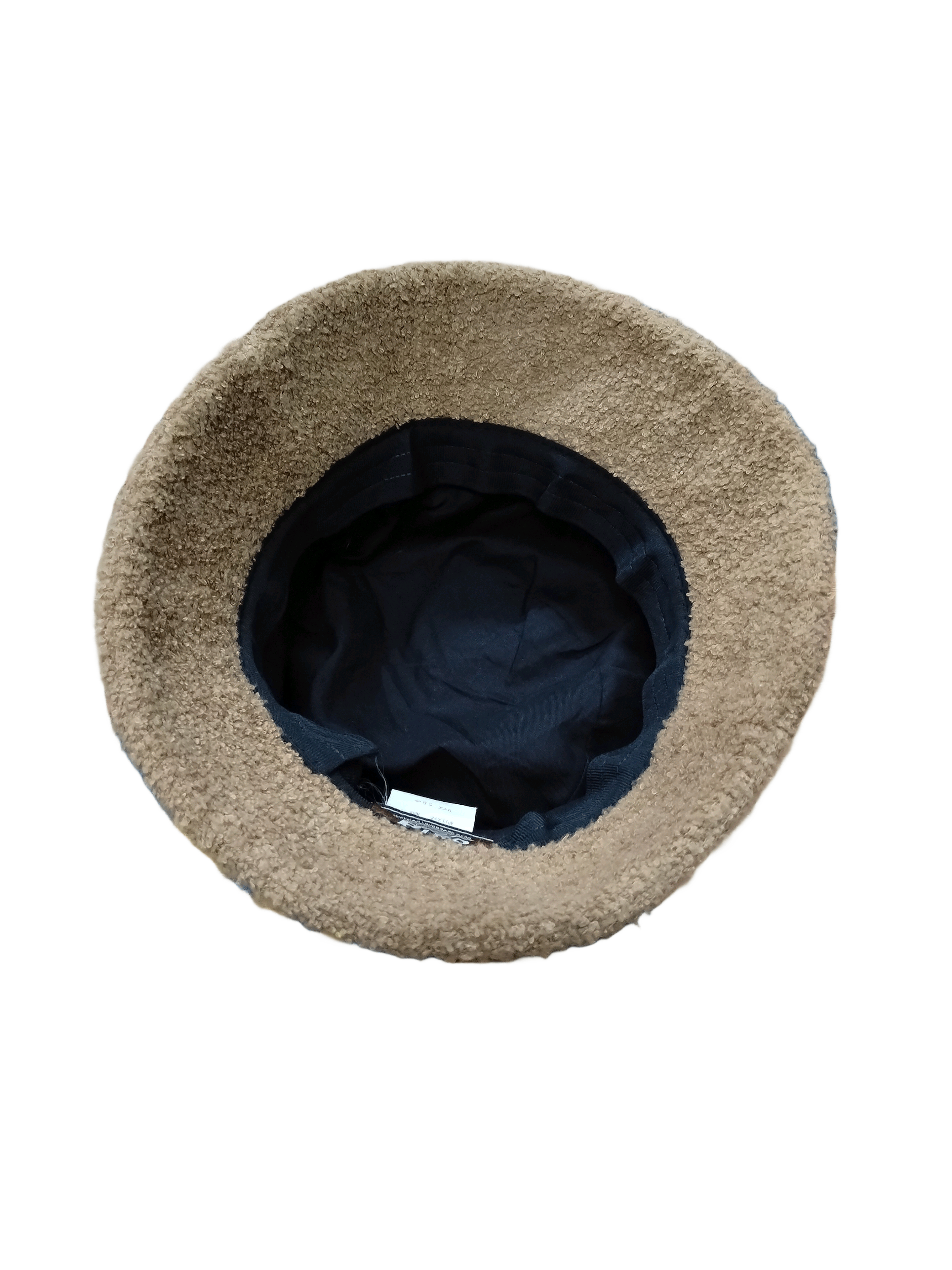 Japanese Brand Piko Hawaiian brown fluffy faux-shearling bucket hat Size ONE SIZE - 5 Thumbnail
