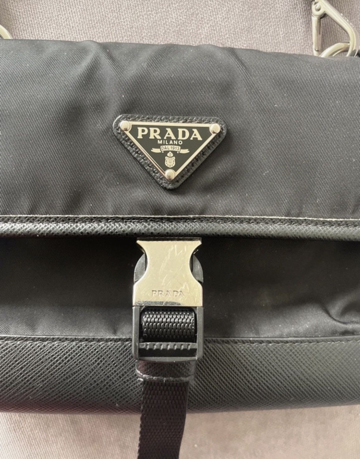 Prada Prada Re-Nylon and Saffiano leather case messenger Size ONE SIZE - 2 Thumbnail
