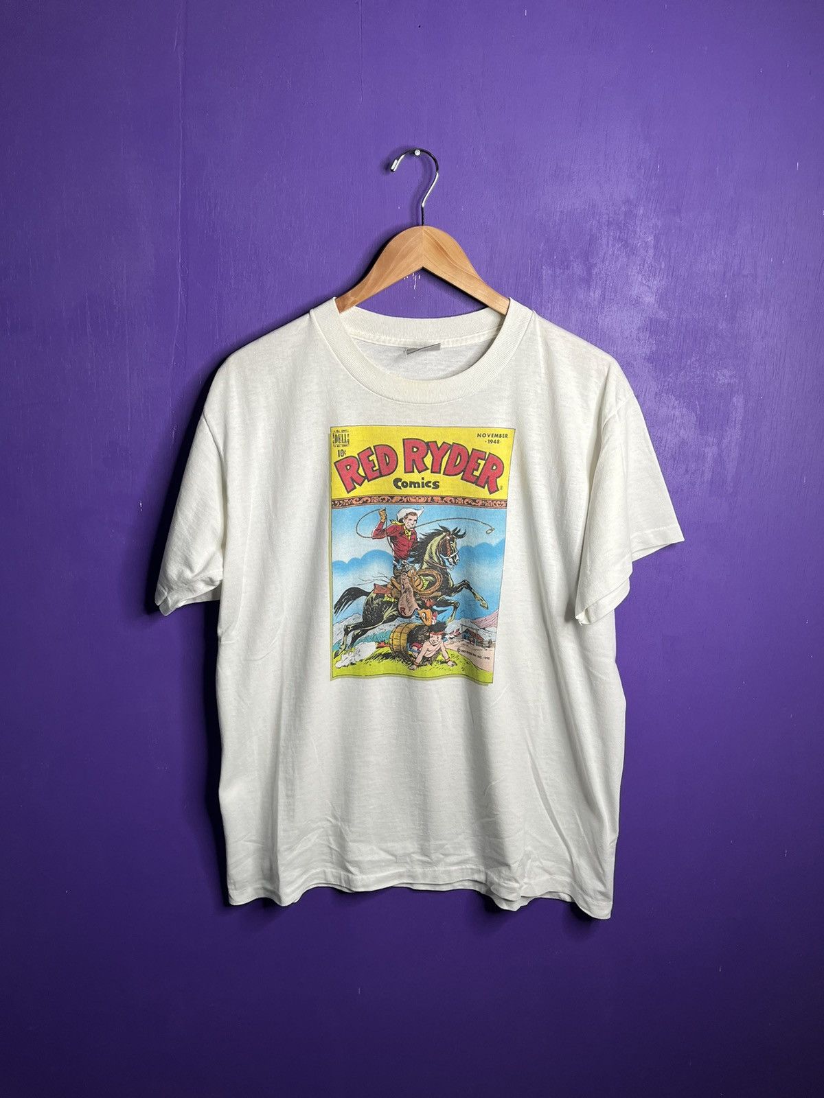 Vintage Vintage 1990 Red Ryder comics cowboy t-shirt Size US L / EU 52-54 / 3 - 1 Thumbnail