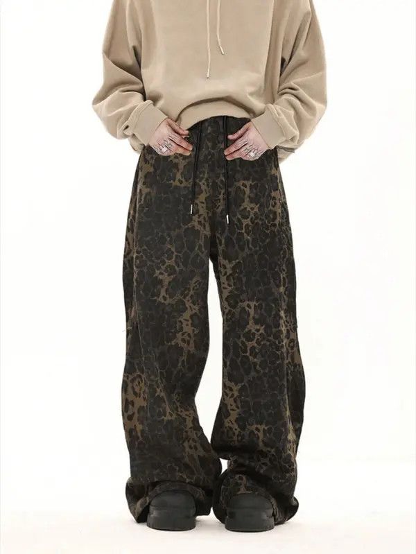 Japanese Brand Kizuki x Mako Leopard Print Casual Sweatpants Size US 32 / EU 48 - 7 Thumbnail