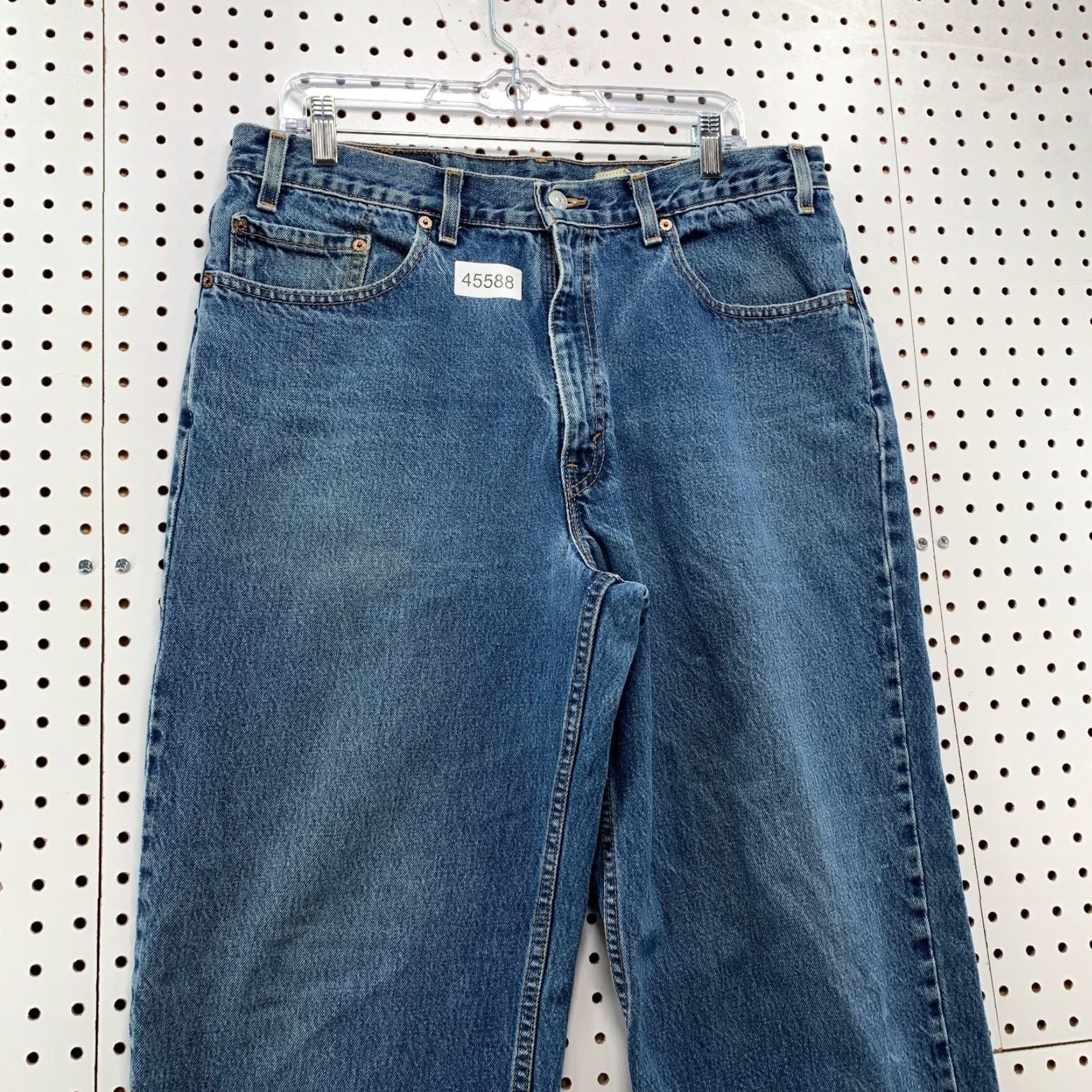 Levi's VINTAGE Levi's 550 Jeans Mens 35x33 Blue Straight Relaxed Made USA - Levi's, Jeans, 90s, 550, 5-Pocket, Regular Size US 35 - 5 Thumbnail