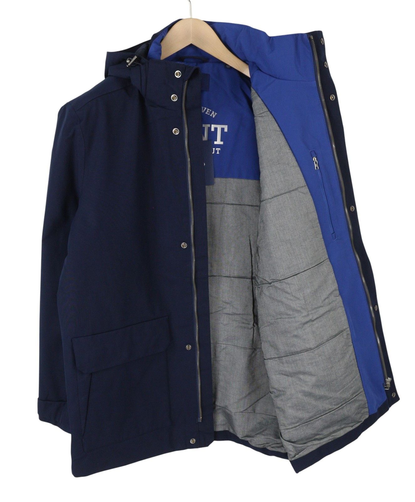 Gant ROUGH WEATHER SLICKER M Dusk Blue Hooded Jacket 87270 Size US M / EU 48-50 / 2 - 4 Thumbnail