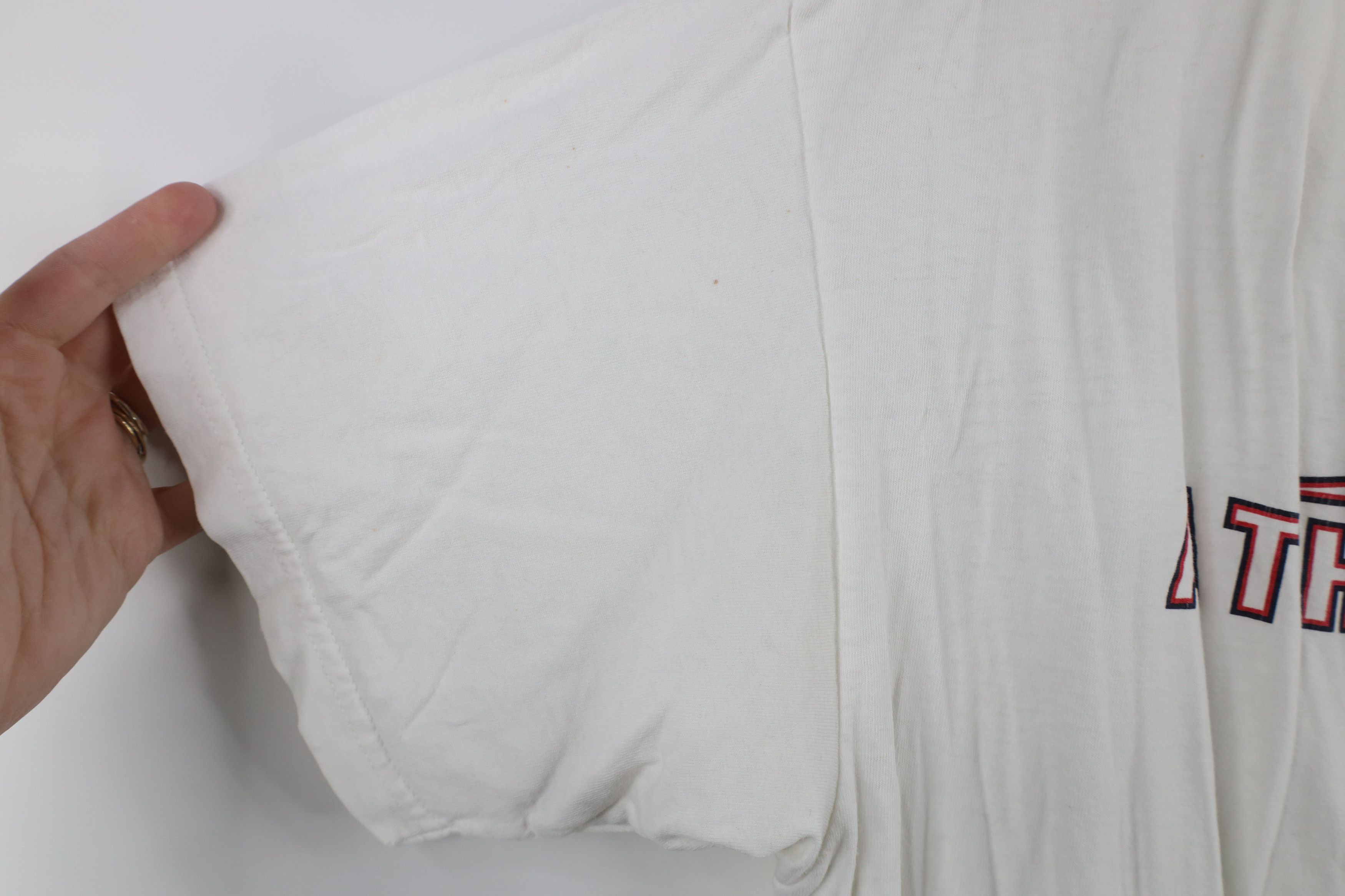 Nike × Vintage Vintage 90s Nike Spell Out Short Sleeve T-Shirt White Size US M / EU 48-50 / 2 - 9 Thumbnail
