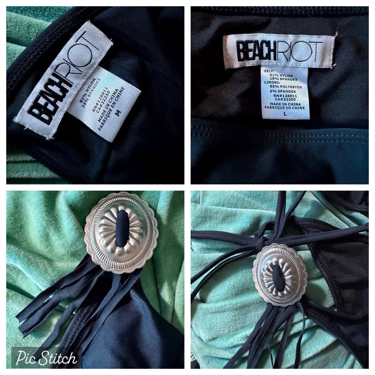 Beach Riot BEACH RIOT Medusa El Dorado Concho Fringe Bikini M L NWOT Size M / US 6-8 / IT 42-44 - 12 Thumbnail