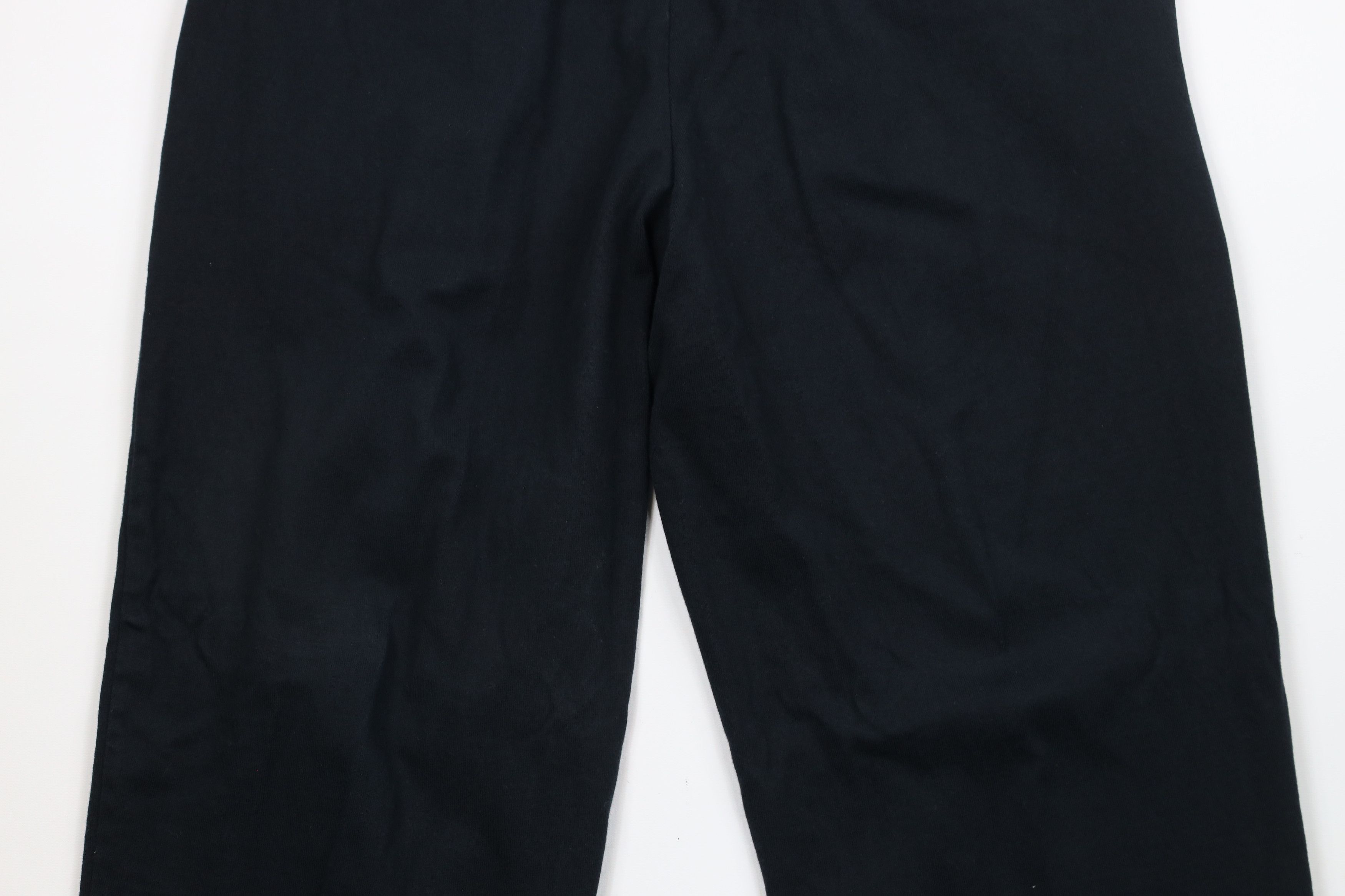 Lands' End × Vintage Vintage 90s Lands End Blank Wide Leg Sweatpants Pants Black Size US 36 / EU 52 - 9 Thumbnail