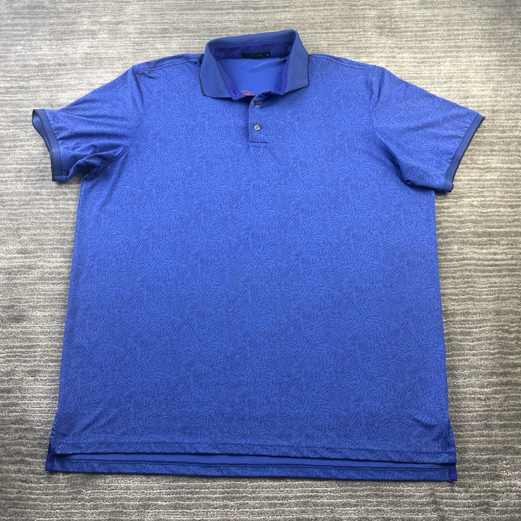 Vintage Greyson Polo Shirt Mens XL Blue Golf Performance Logo Short Sleeve Collared Button-Front Shirt Size US XL / EU 56 / 4 - 2 Thumbnail