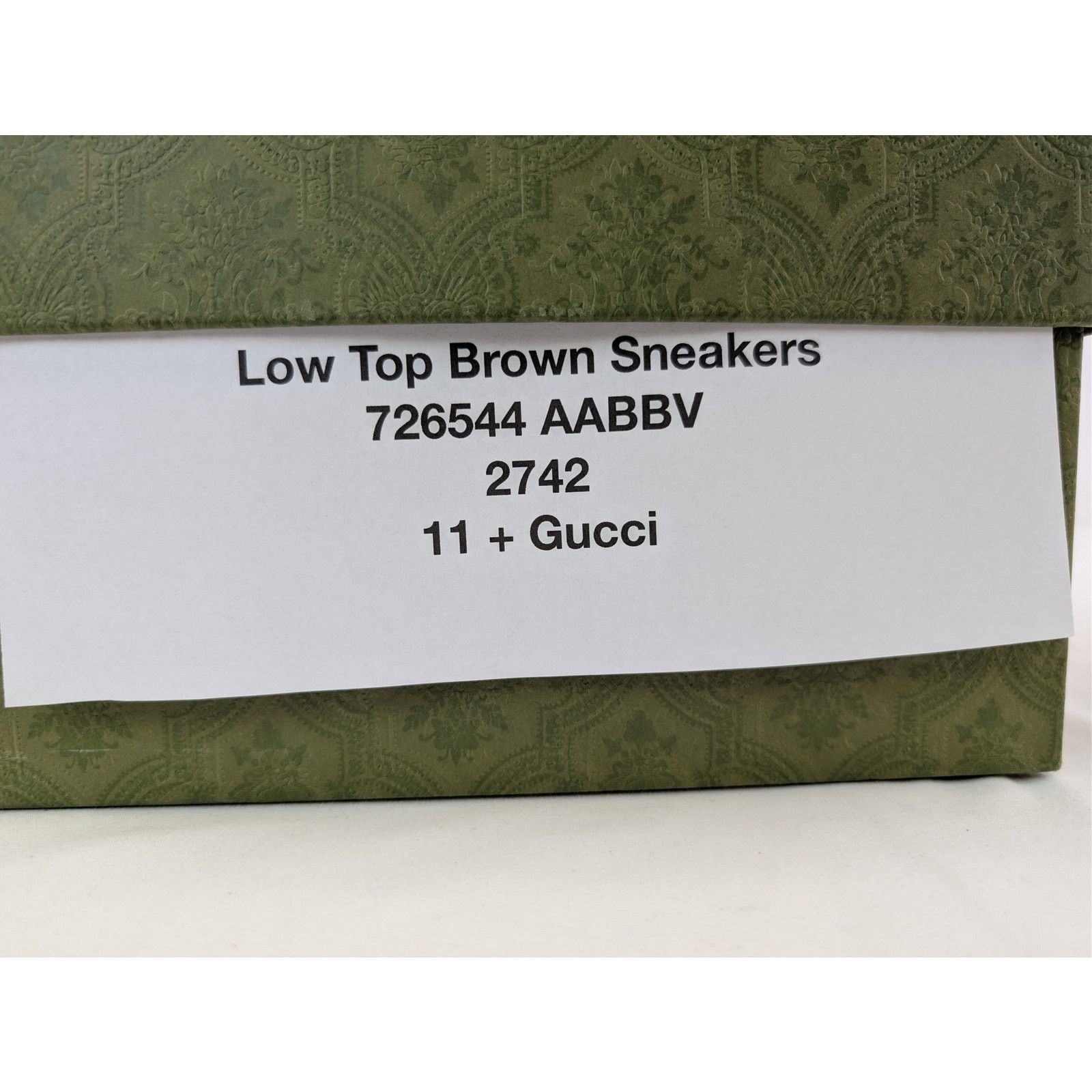 Gucci o1rshd1 Low Top Sneakers in Brown with White Sole Size US 12 / EU 45 - 24 Thumbnail