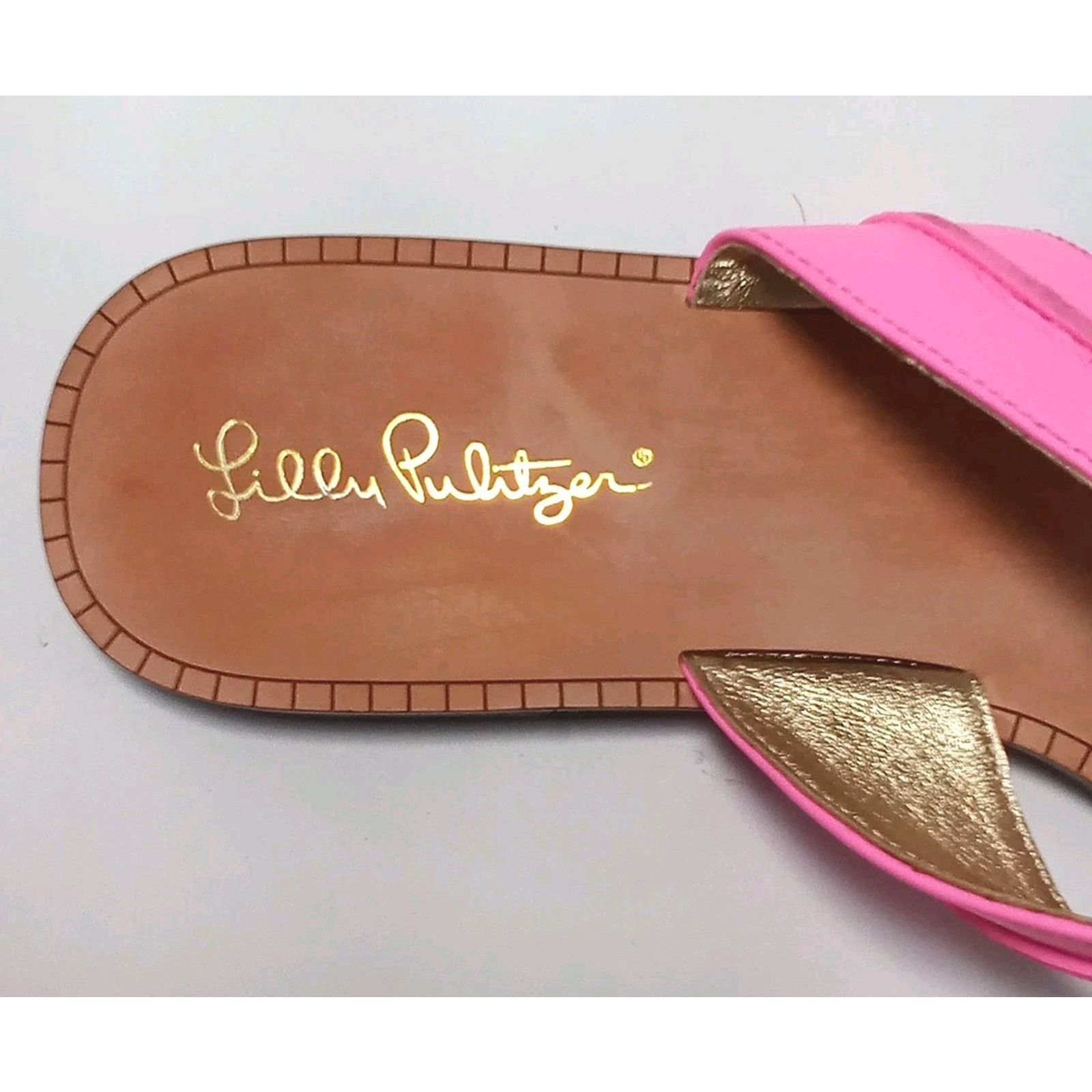 Lilly Pulitzer Lilly Pulitzer McKim Sandals Prosecco Leather Thong Size 9.5 Size US 9.5 / IT 39.5 - 5 Thumbnail