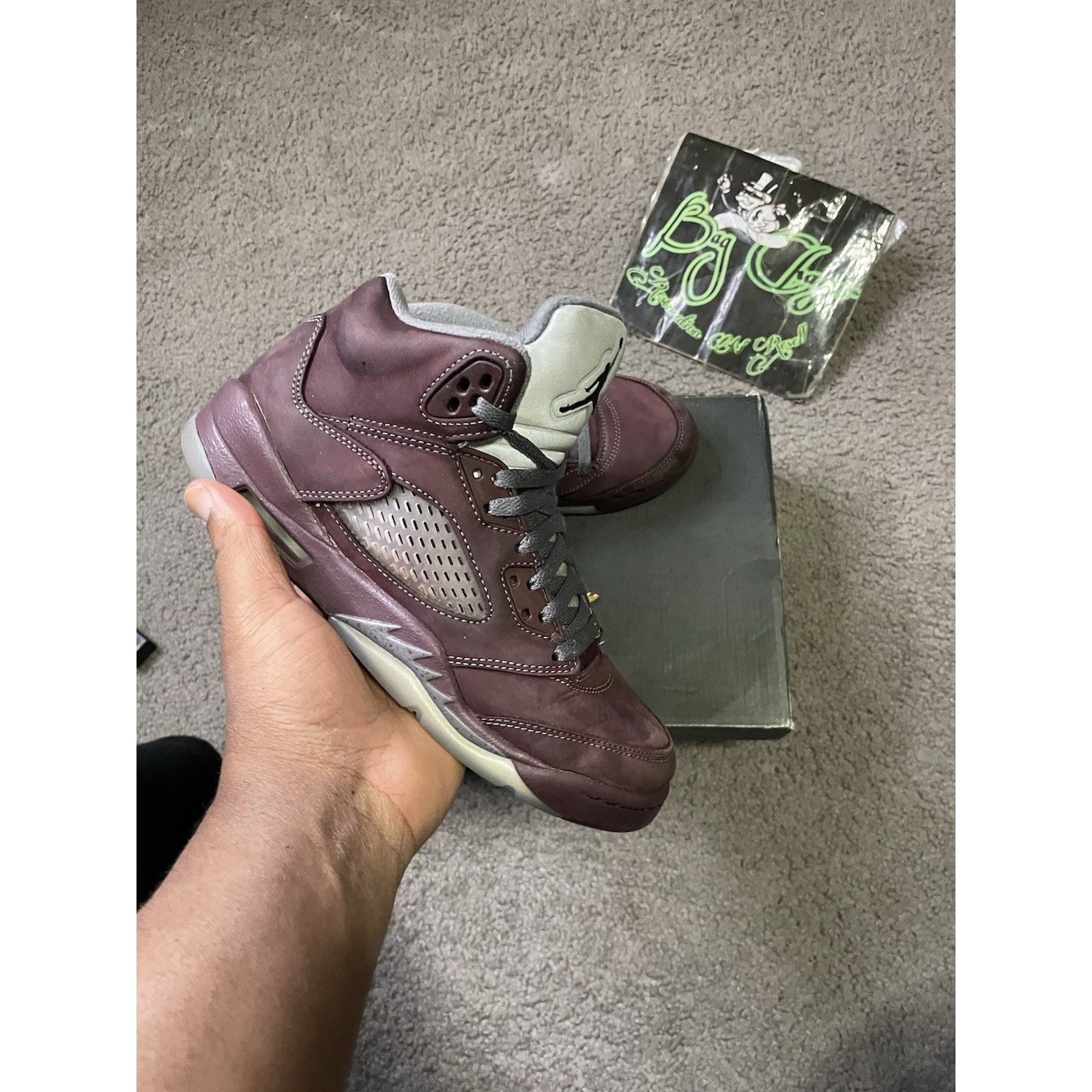 Size 6y- Air Jordan Retro GS 2023 Burgundy