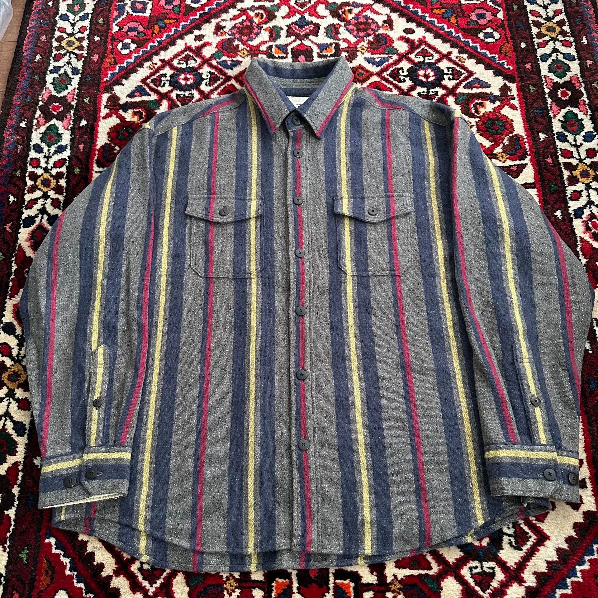 Visvim VISVIM 22AW LUMBER L/S MAYAN 3 Wool Stripe Shirt Size US L / EU 52-54 / 3 - 3 Thumbnail