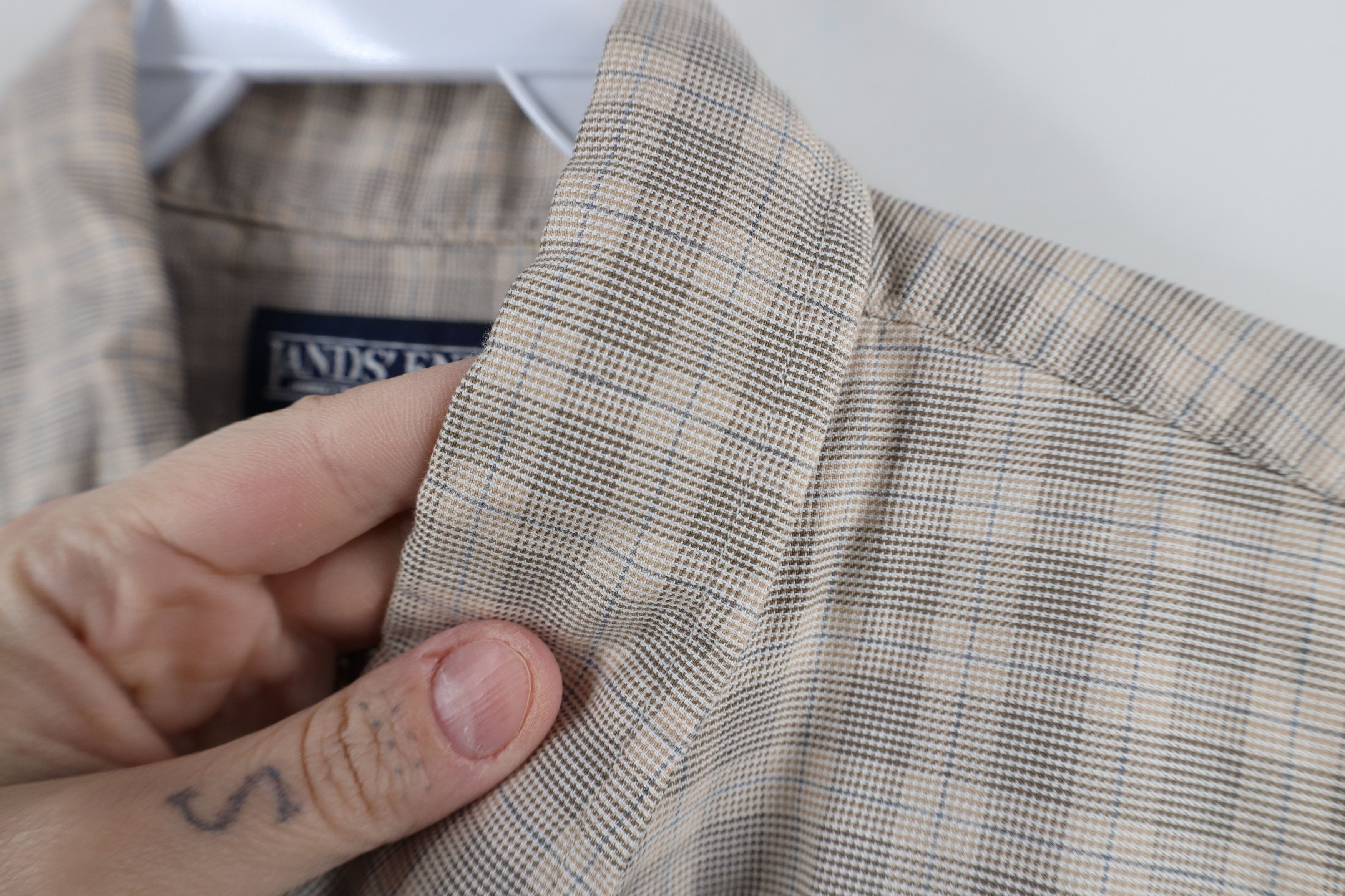 Lands' End × Vintage Vintage 90s Lands End Collared Button Down Shirt Plaid Size US M / EU 48-50 / 2 - 5 Thumbnail