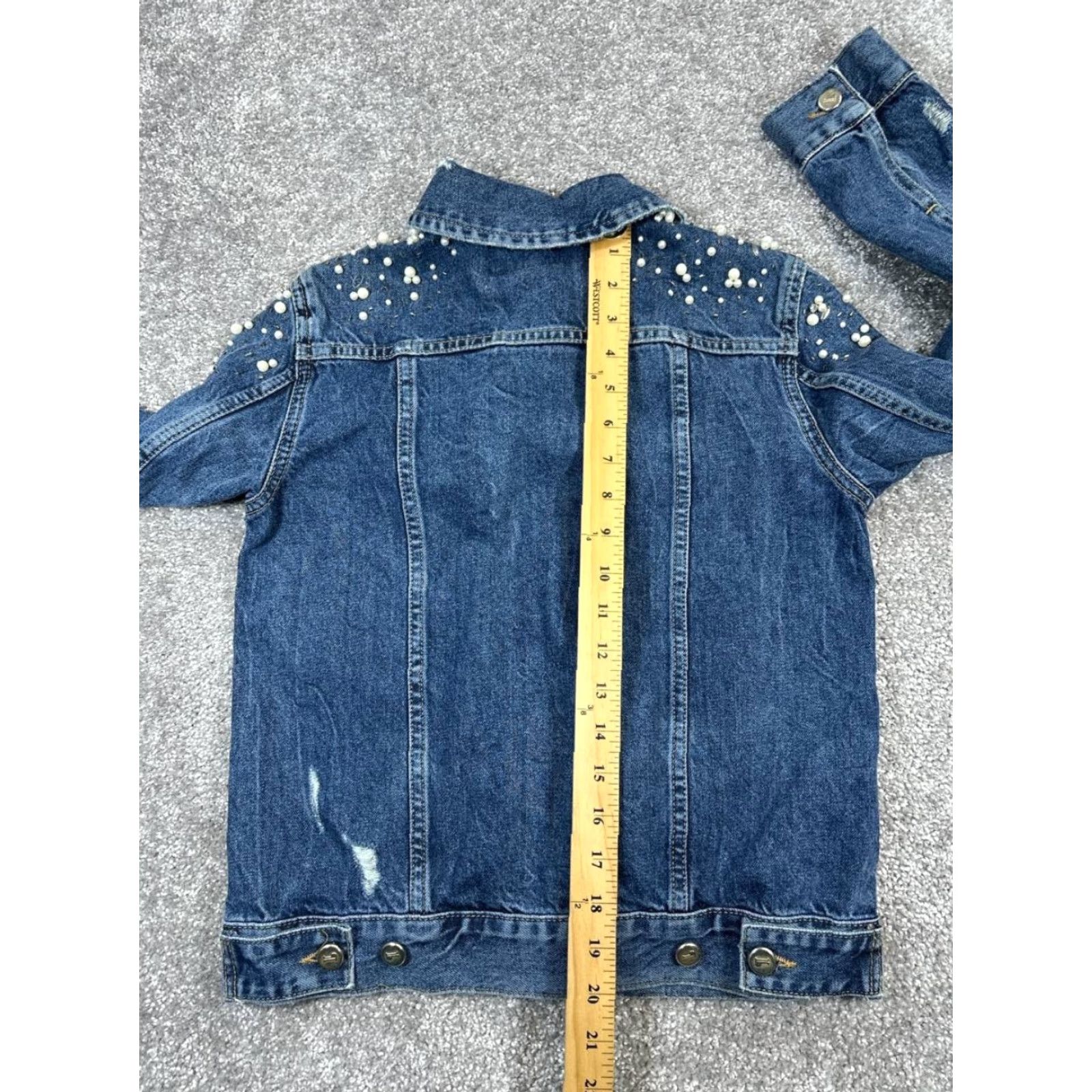 Vintage Pilcro Jacket Womens XS Blue Cotton Denim Shirt Womens XS Blue Pilcro Jacket Denim Cotton Solid Casual Spring Fall Summer Regular Mens Women? Size XS / US 0-2 / IT 36-38 - 7 Thumbnail
