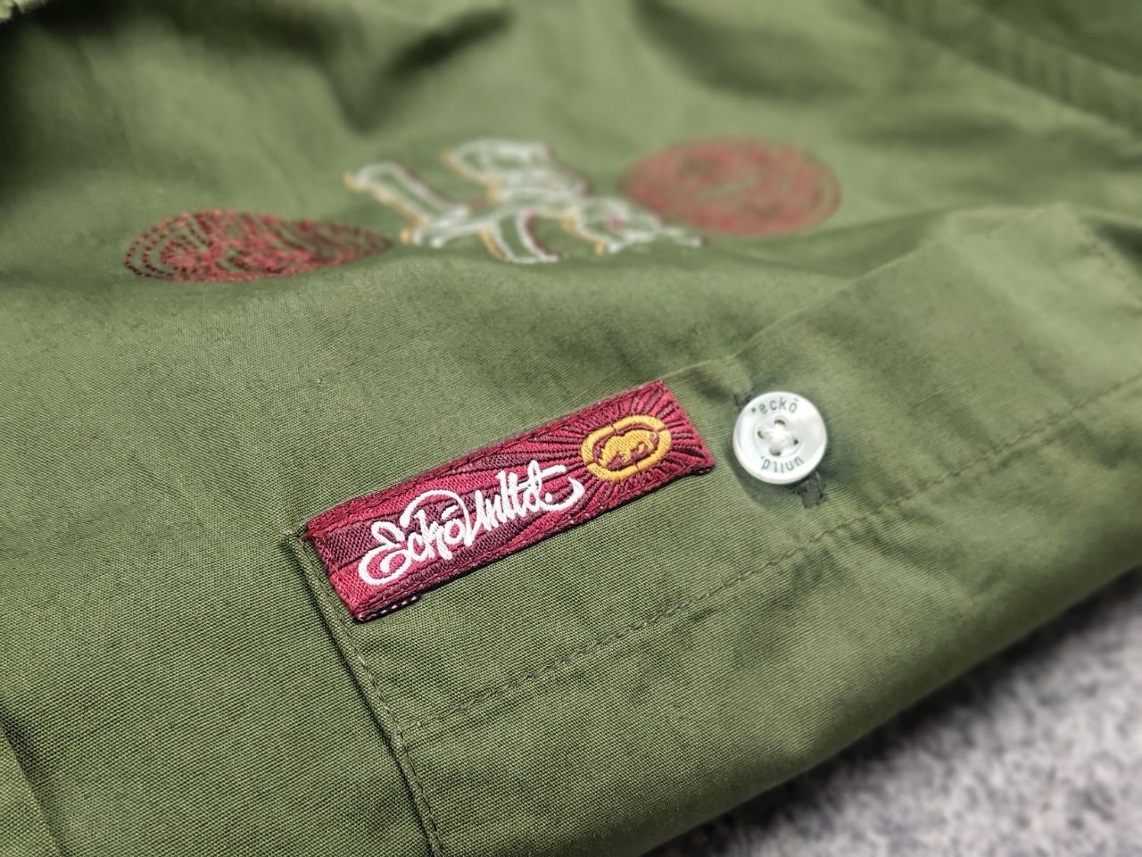 Ecko Unltd. Vintage Ecko Unltd Military Logo Button Long sleeve Shirt Size US M / EU 48-50 / 2 - 15 Thumbnail