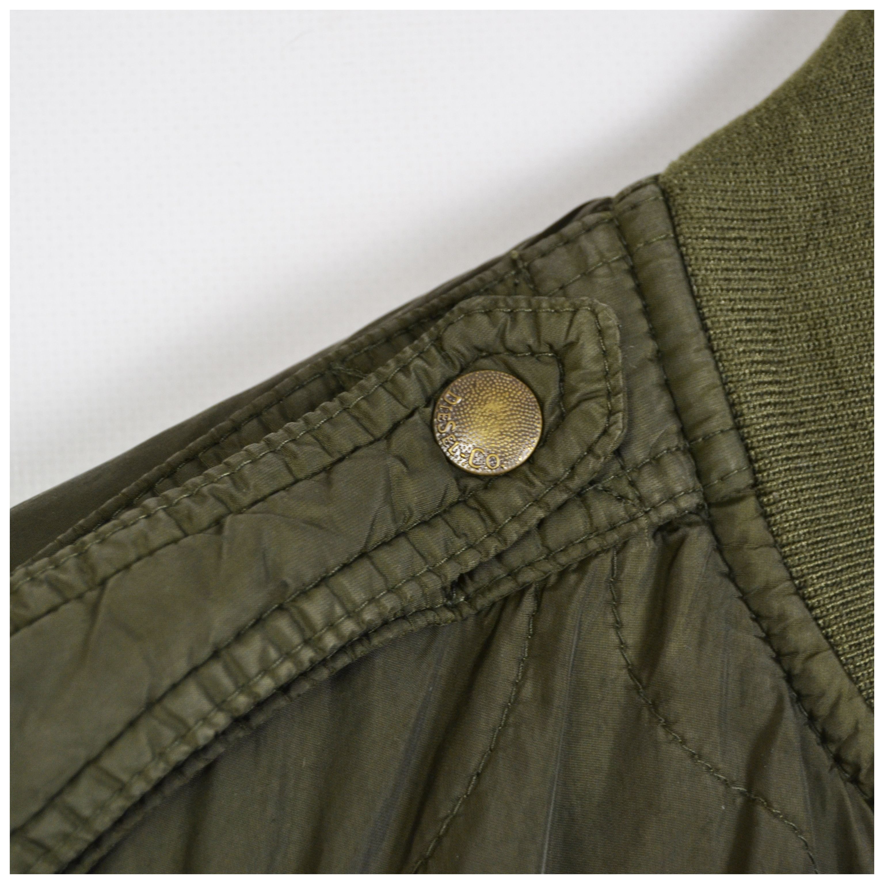 Diesel × Vintage Diesel Co Quilted Bomber Jacket Military Khaki Sz M/L Size US L / EU 52-54 / 3 - 4 Thumbnail