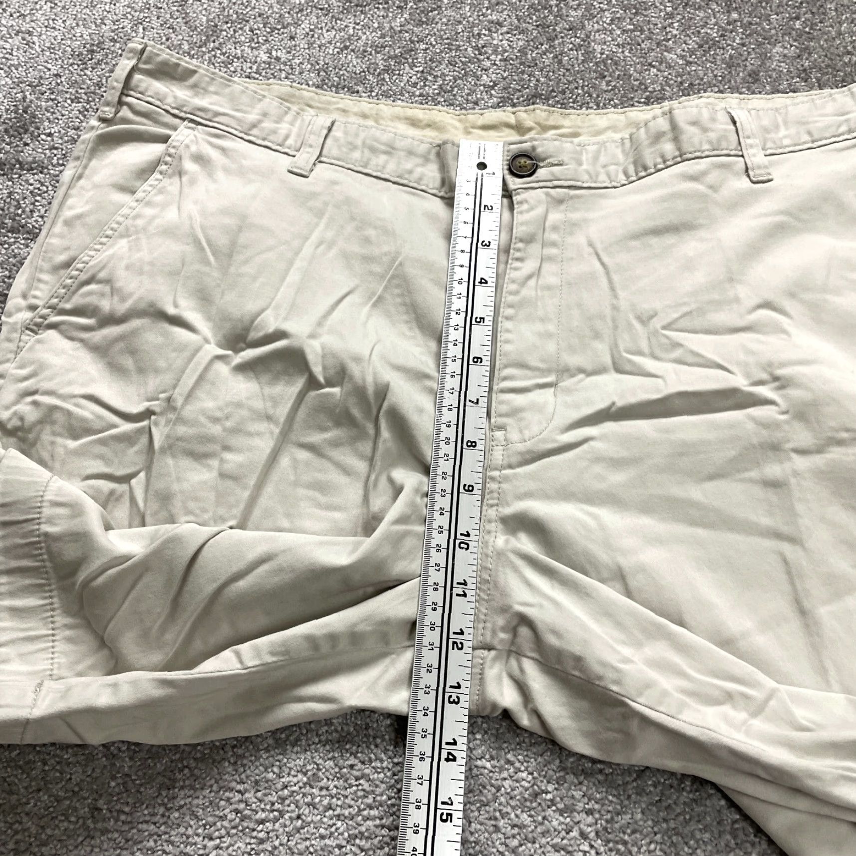 George George Shorts Mens 42 Beige Chino Cotton 9" Inseam Button Casual Size US 42 / EU 58 - 4 Thumbnail