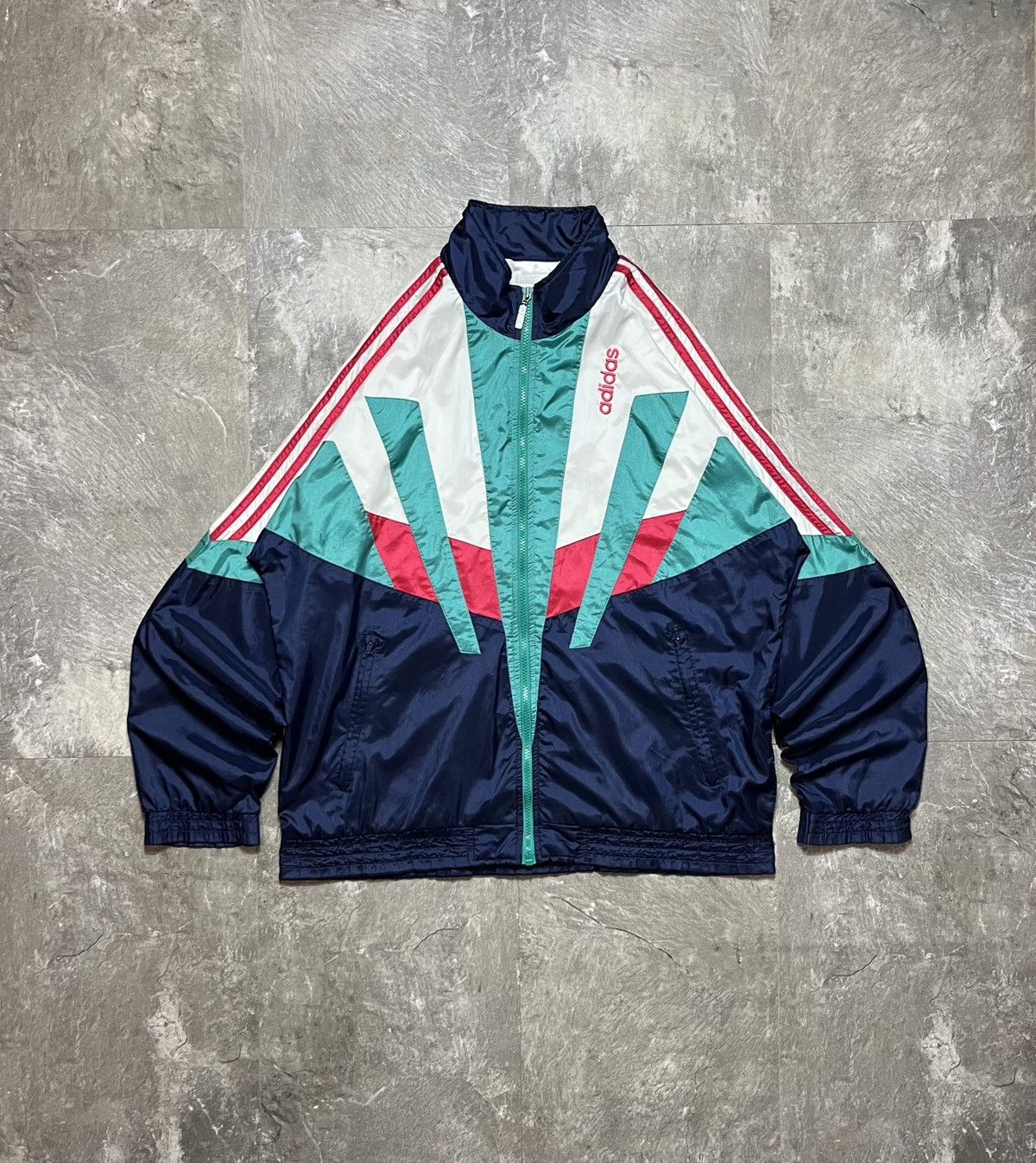 Adidas vintage track jacket multicolor size L Y2k