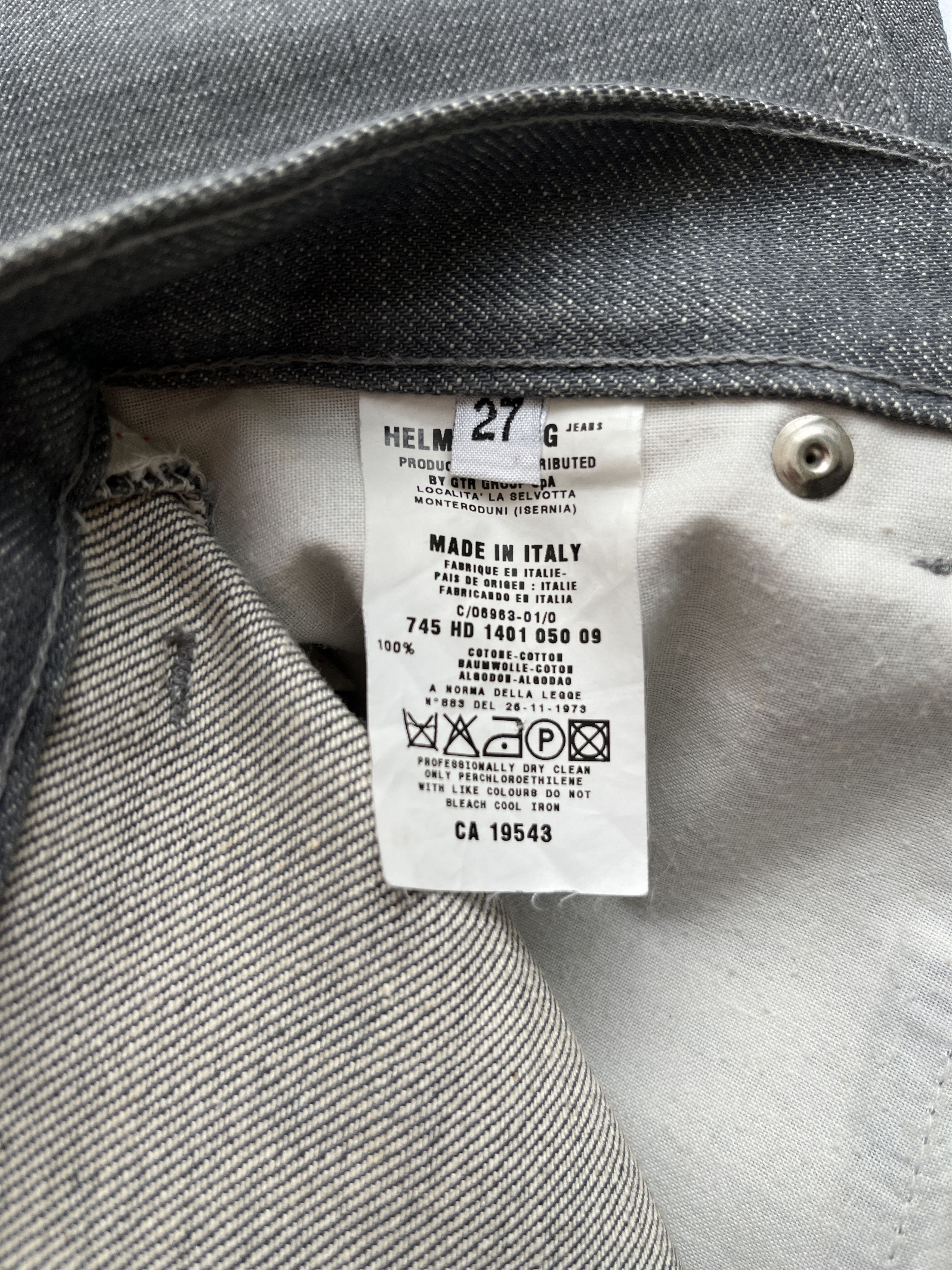 Helmut Lang ⚡️QUICK SALE⚡️Helmut Lang Raw Denim Grey Jeans Pants Size US 27 - 4 Thumbnail