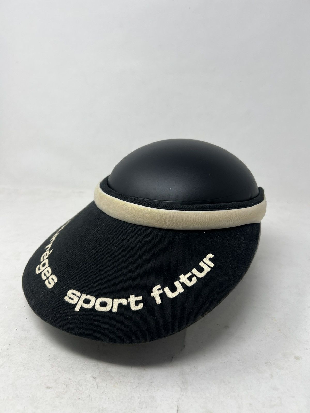 Courreges Vintage Black Courreges "Sports Futur" Visor Sun Hat Size ONE SIZE - 2 Thumbnail
