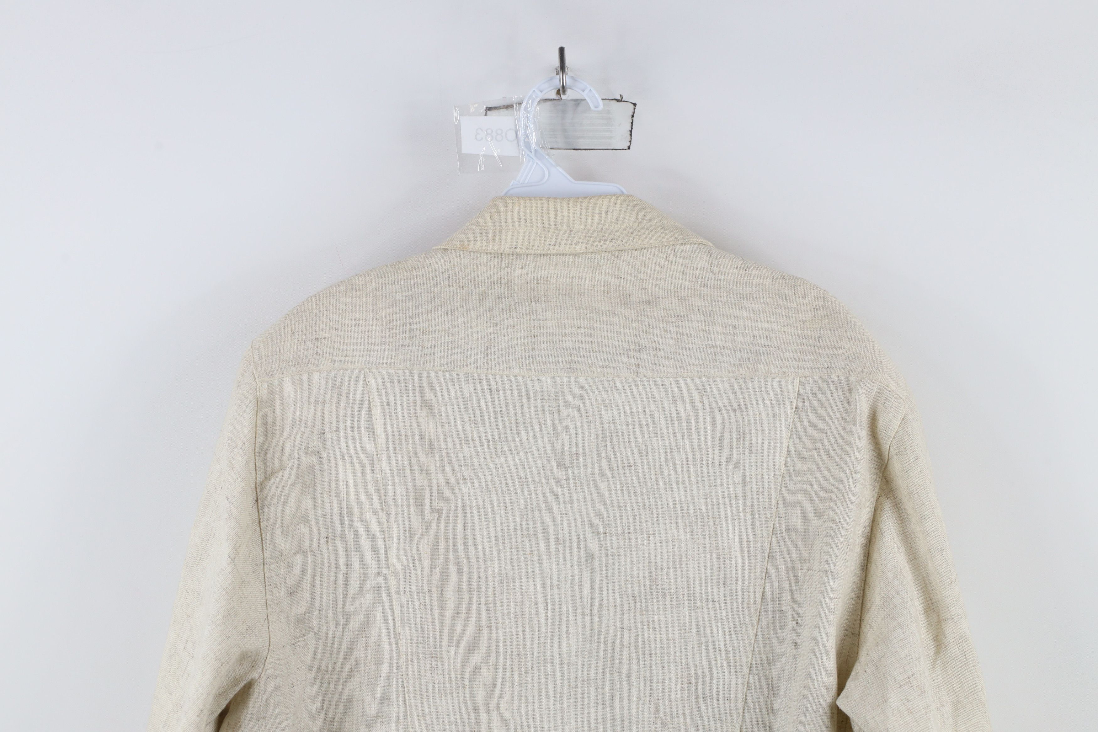 Vintage Vintage 90s Atomic Fleck Flax Linen Blend Blazer Jacket USA Size XXL / US 16-18 / IT 52-54 - 15 Thumbnail