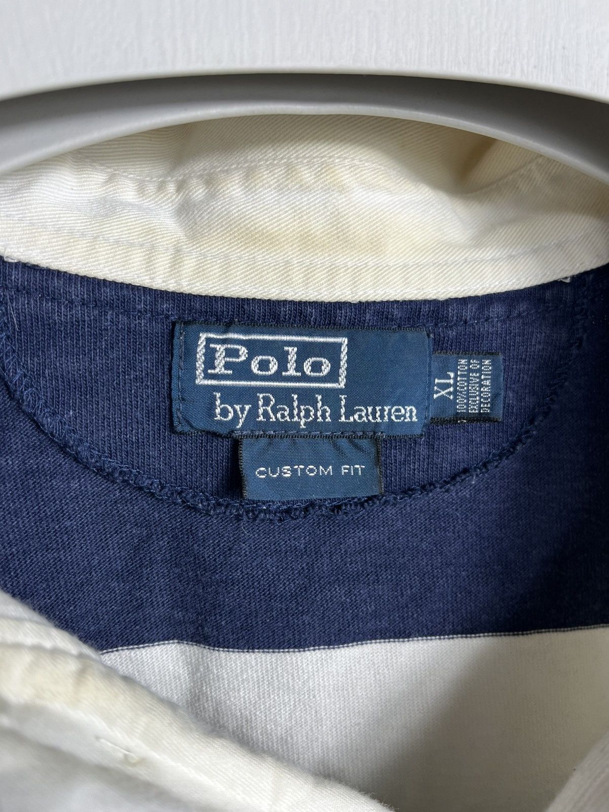 Polo Ralph Lauren Polo Ralph Lauren Rugby Shirt Mens Striped Vintage 90s long Size US XL / EU 56 / 4 - 7 Thumbnail