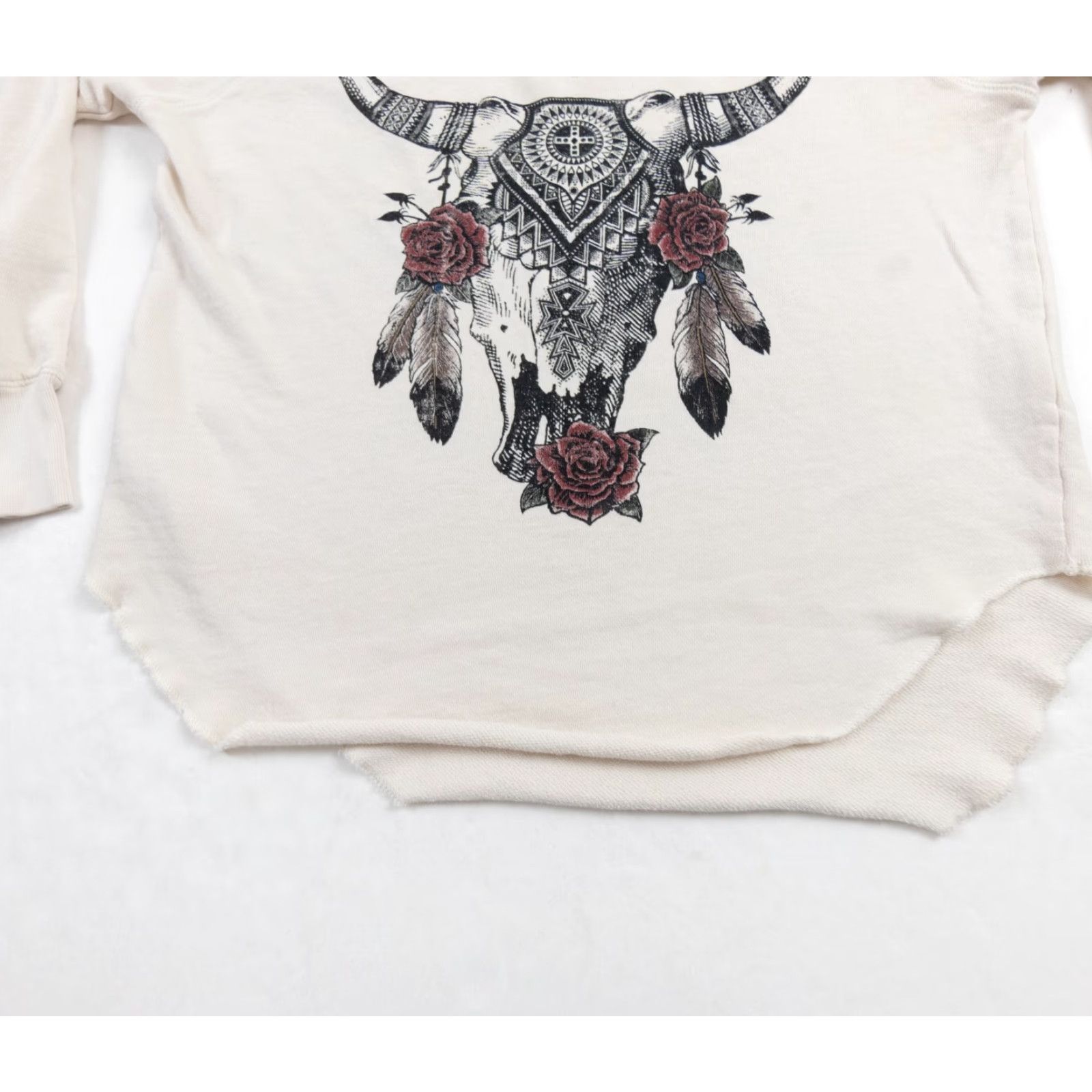 Ralph Lauren Denim & Supply Ralph Lauren Sweater Women XS Beige Skull Lightweight Crew Neck All Seasons Womens Size XS / US 0-2 / IT 36-38 - 3 Thumbnail