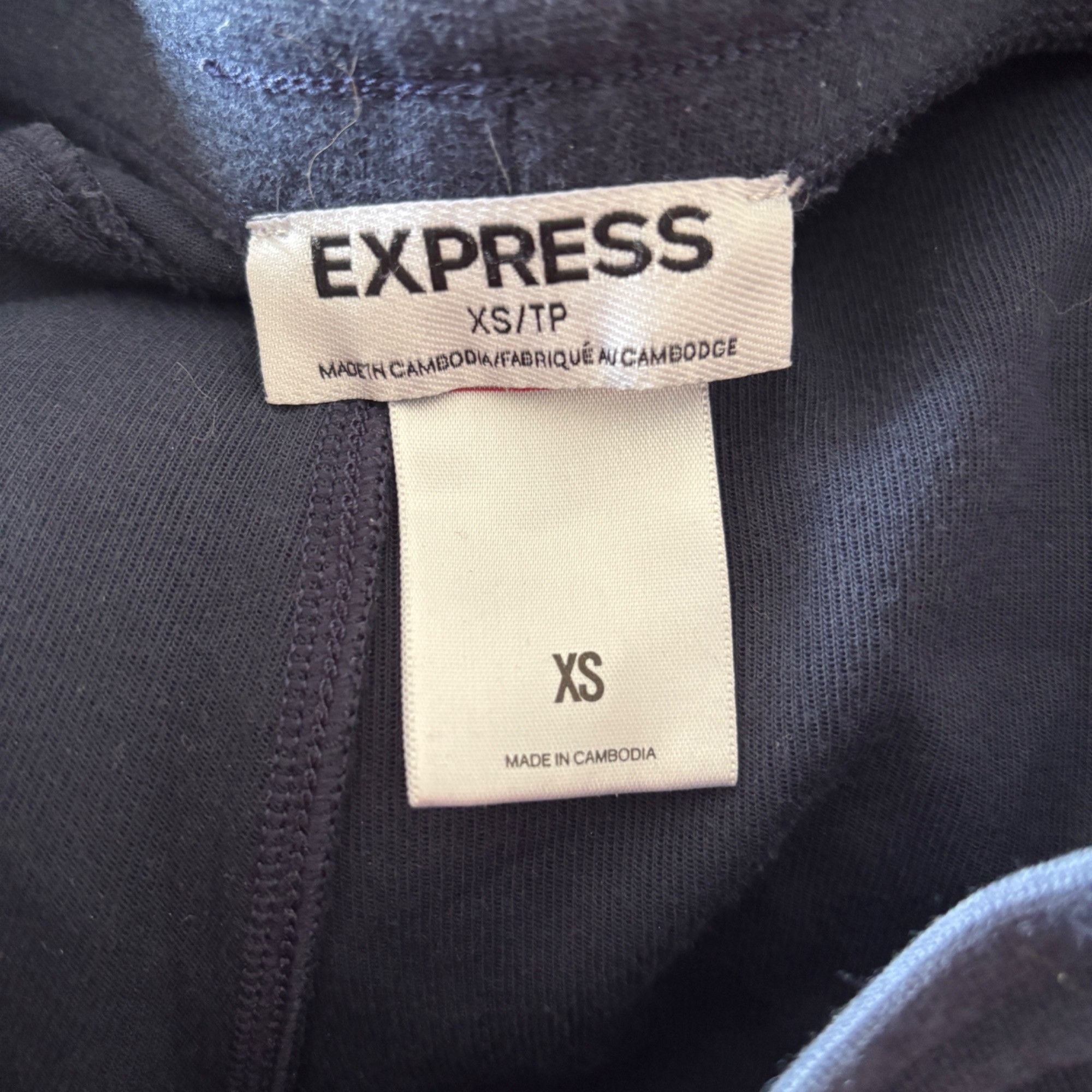 Express Express Mens XS Navy Blue Knit Sweat Shorts Drawstring Elast Size US 30 / EU 46 - 3 Thumbnail