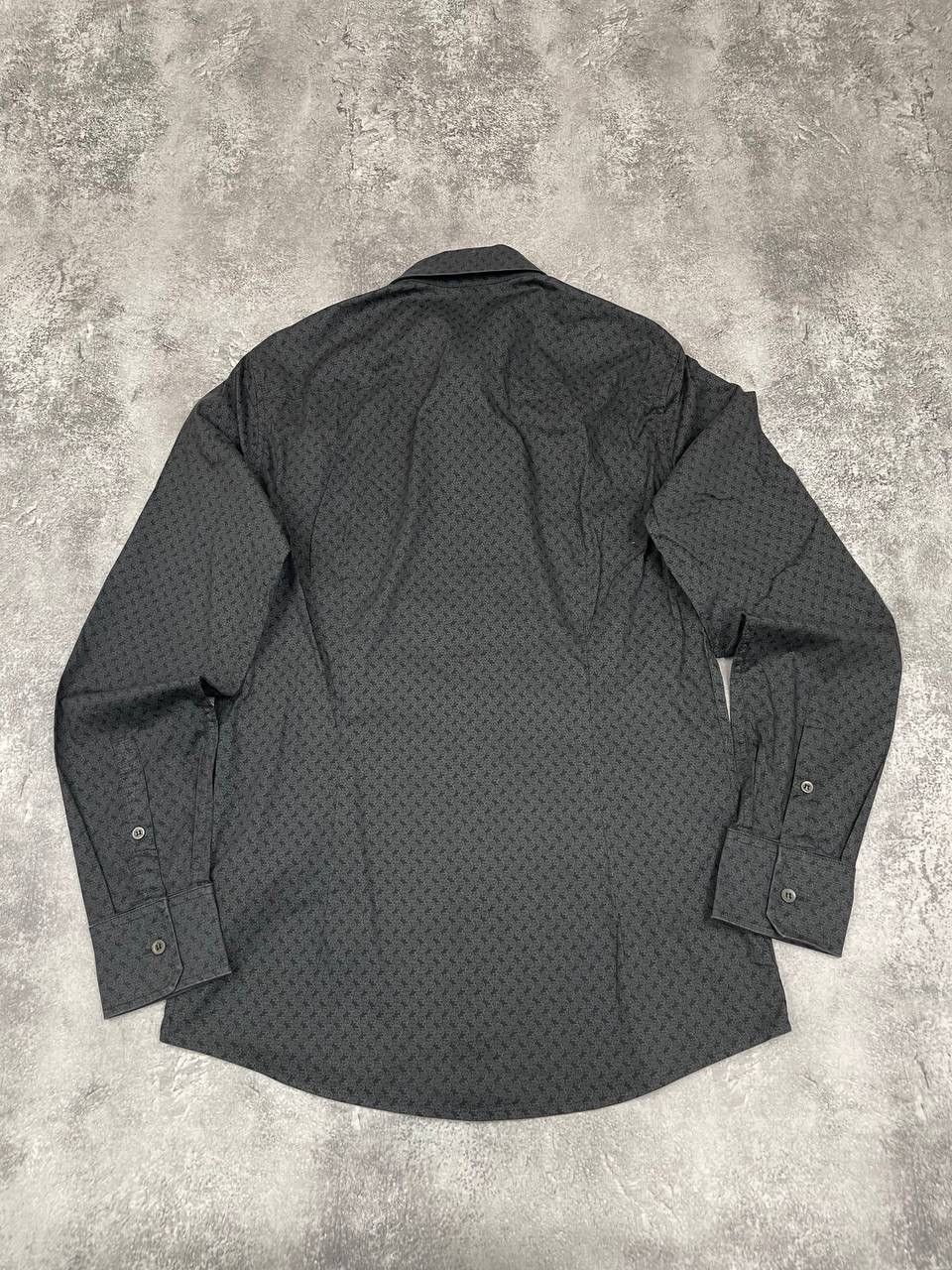 Armani Emporio Armani Men Cotton Shirt Slim Fit Pattern Grey Size US S / EU 44-46 / 1 - 8 Thumbnail