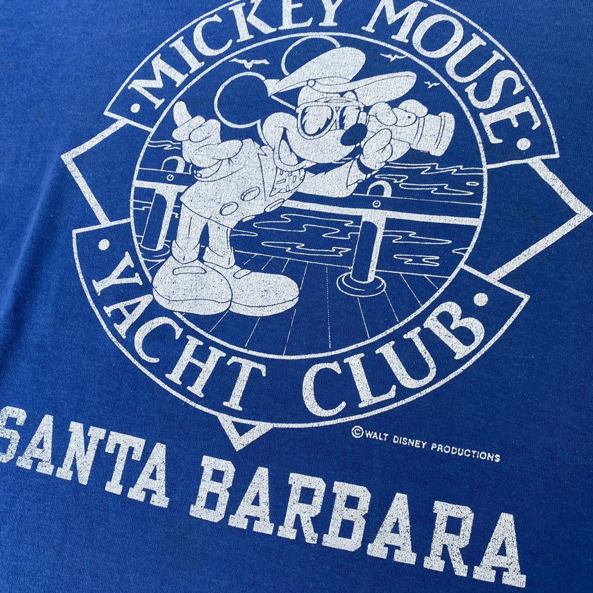 Cartoon Network × Disney × Vintage Vintage Rare Mickey Mouse Yacht Club Santa Barbara 80s Tee Size US S / EU 44-46 / 1 - 2 Thumbnail
