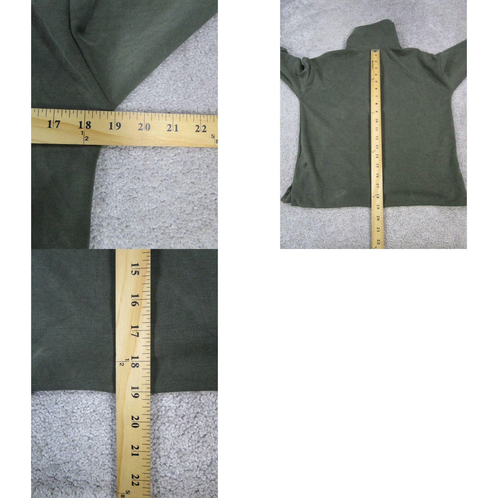 Athleta Athleta Sweater Womens XS Green Mock Neck Long Sleeve Pullover Regular Fleece Polyester Size XS / US 0-2 / IT 36-38 - 8 Thumbnail