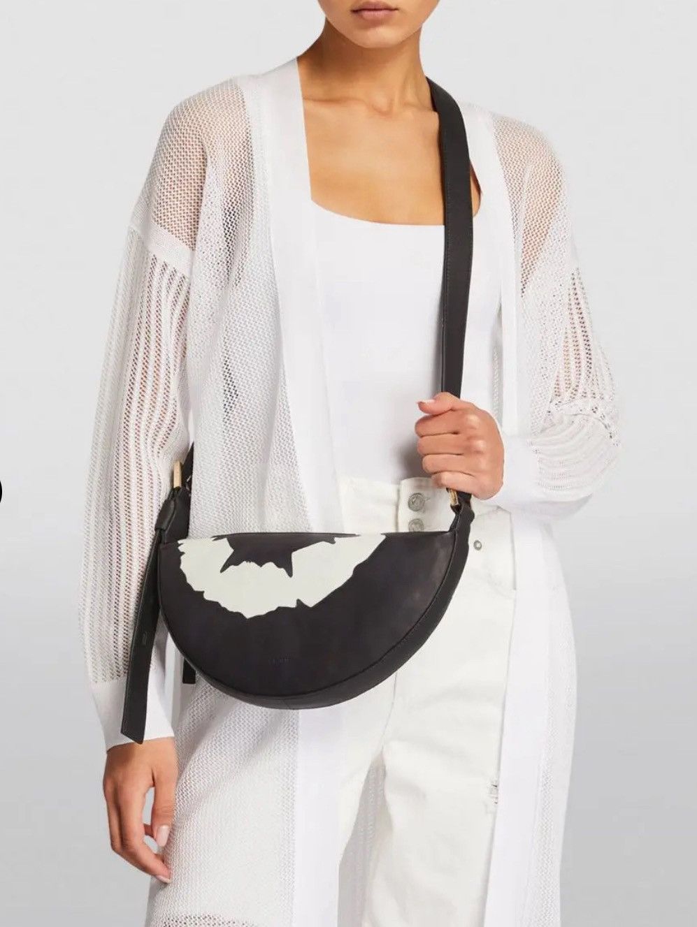 Allsaints ALL SAINTS Half Moon Cross-Body Leather Bag Size ONE SIZE - 1 Thumbnail