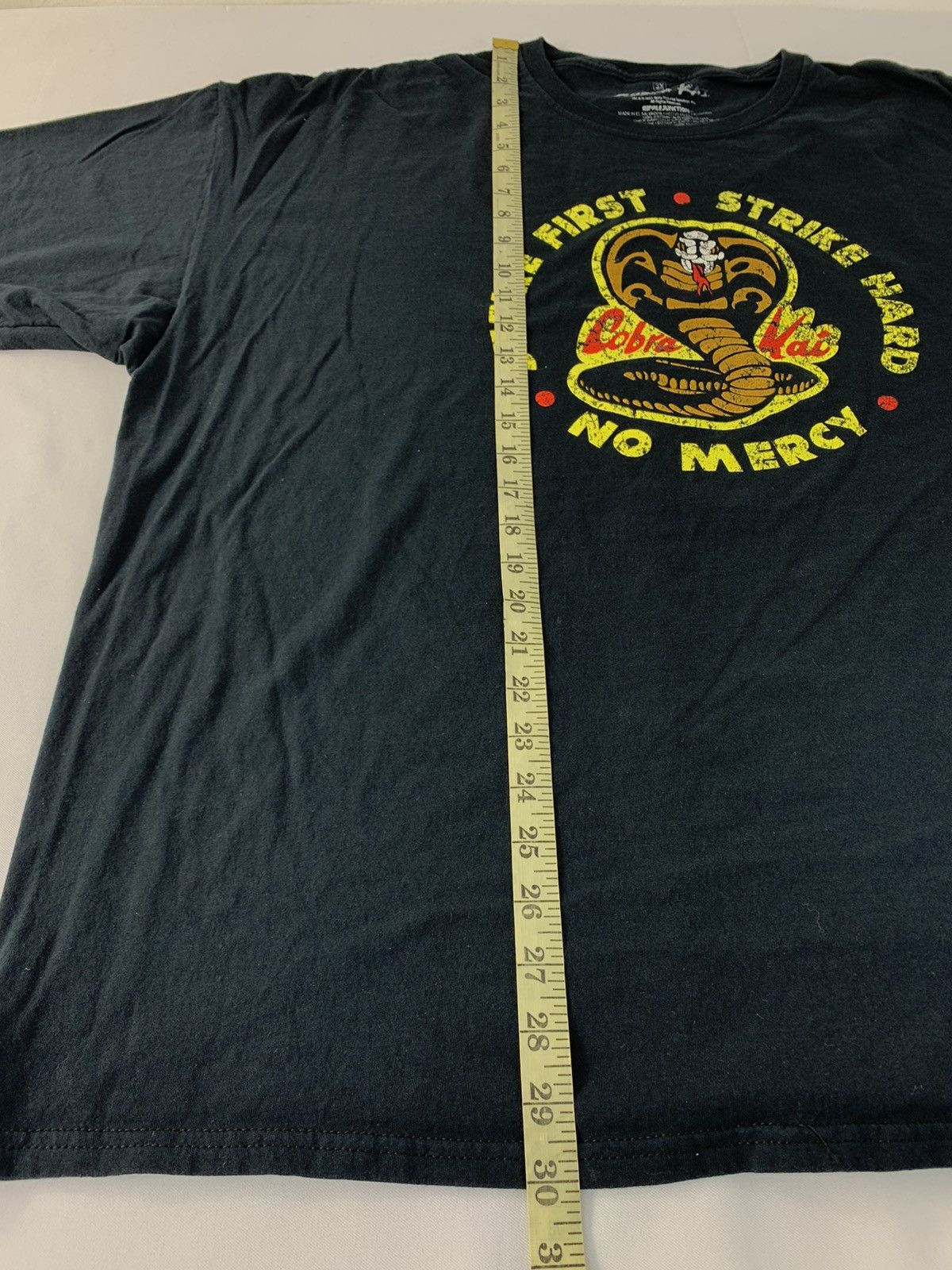 Vintage Cobra Kai Strike First Hard No Mercy Martial Art Movie Tee Size US XXL / EU 58 / 5 - 7 Thumbnail